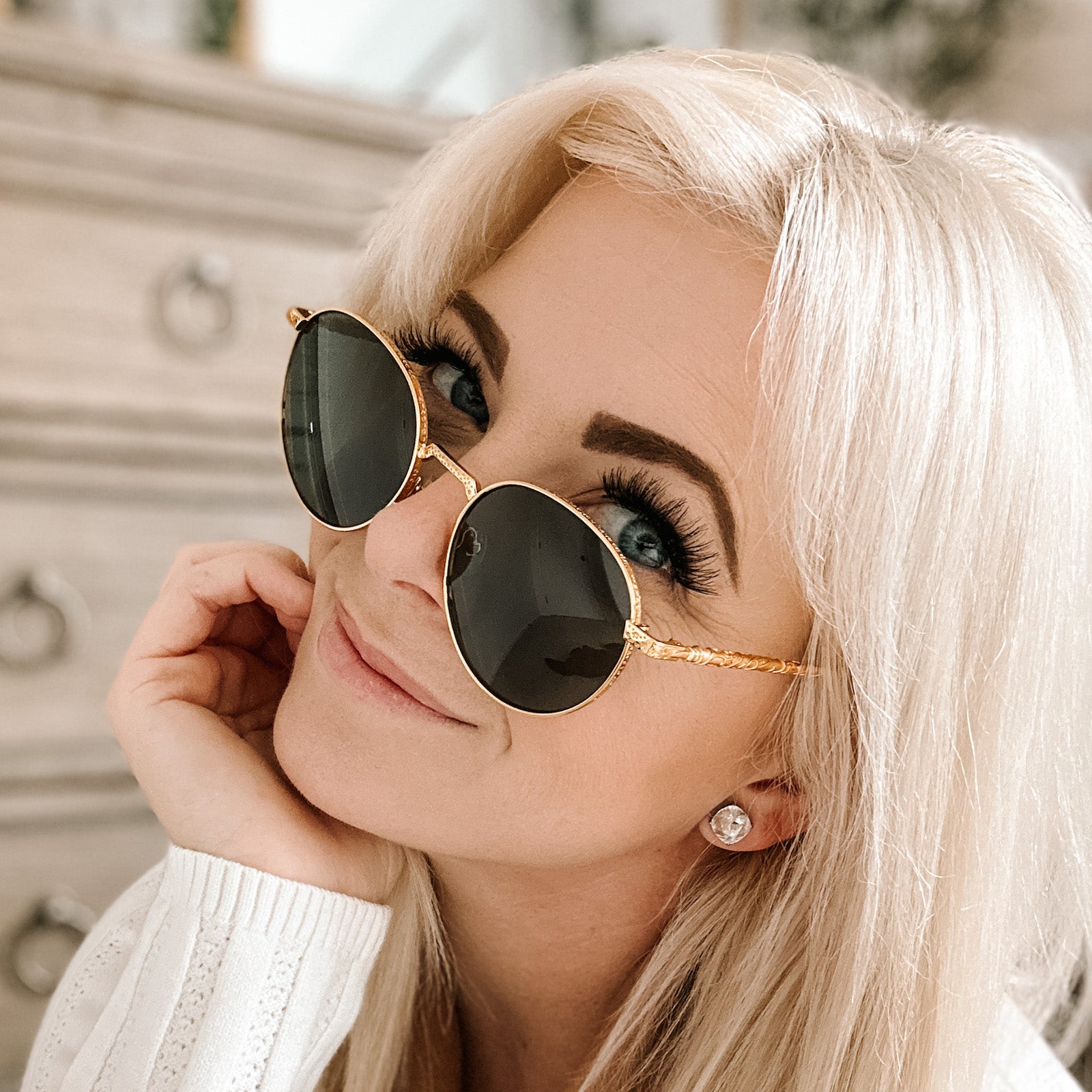 HERMIONE GRANGERâ„¢ - GOLD + GREY SUNGLASSES - Image 2