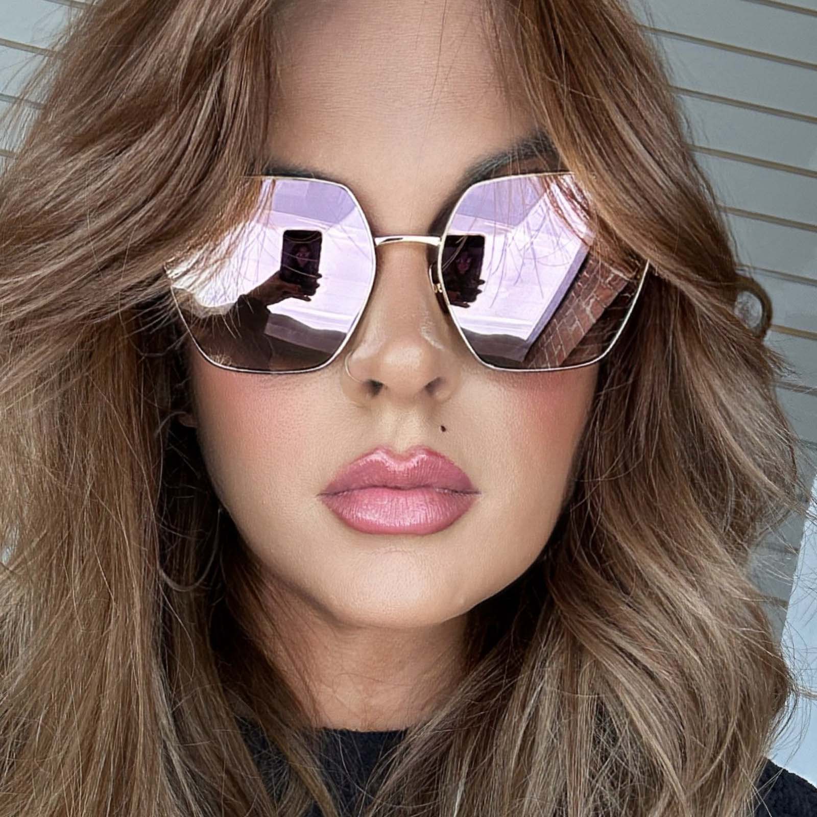 HARLOWE - GOLD + TAUPE FLASH SUNGLASSES - Image 10