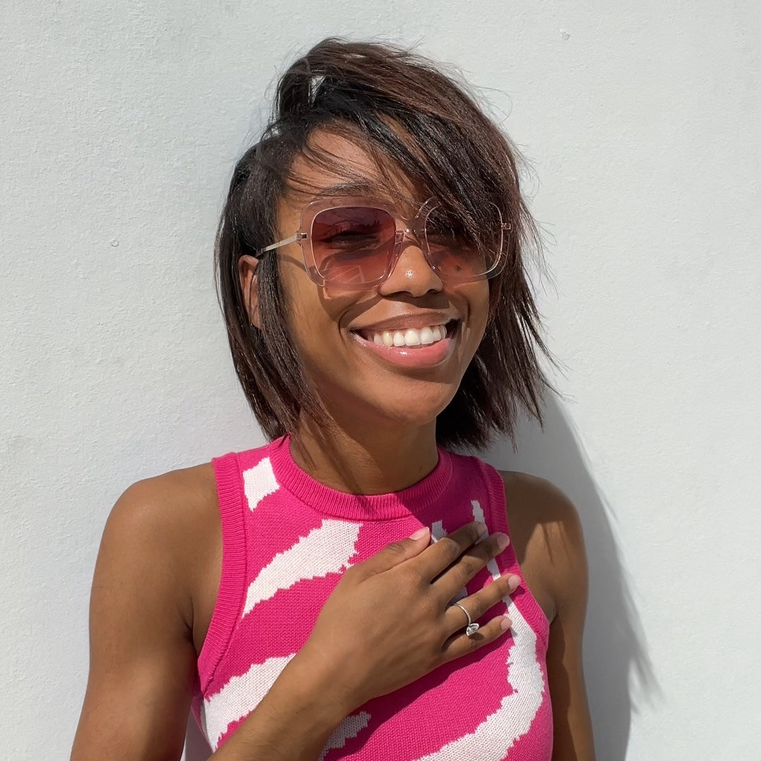 SANDRA - LIGHT PINK CRYSTAL + GLASSES - Image 9
