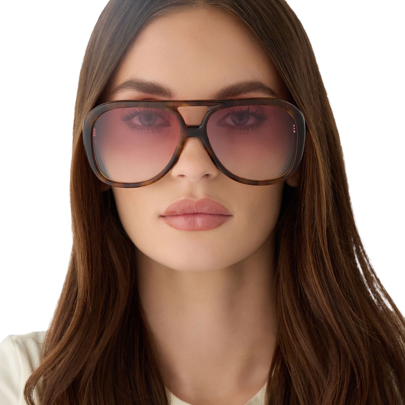 PAULINE - HONEY TORTOISE + ROSE GRADIENT SUNGLASSES - Image 5