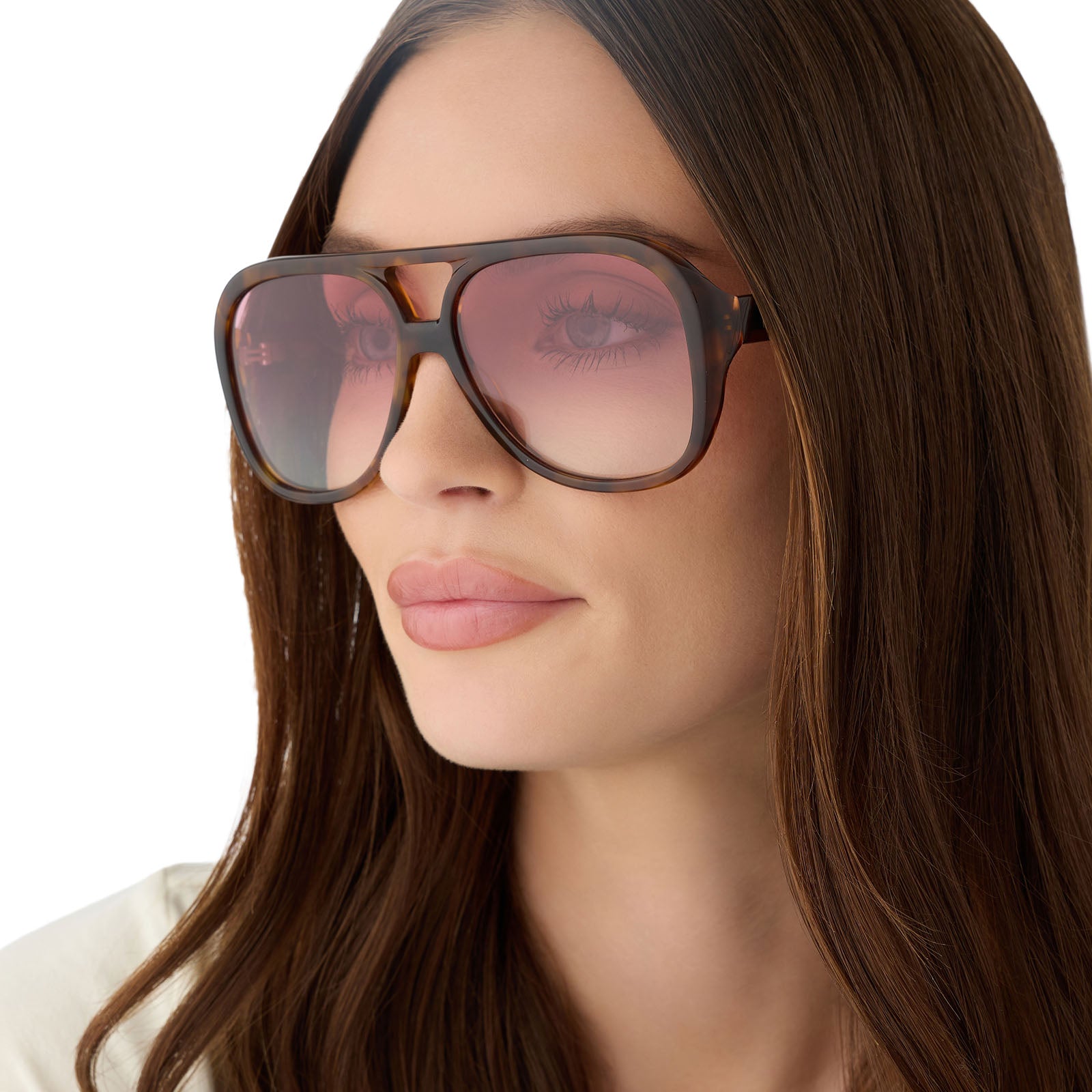 PAULINE - HONEY TORTOISE + ROSE GRADIENT SUNGLASSES - Image 6