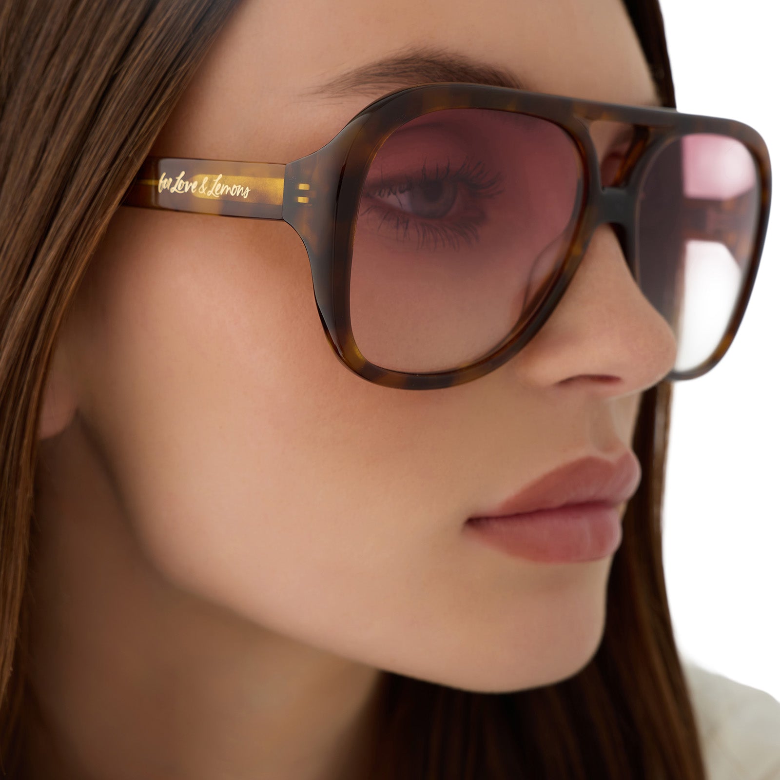 PAULINE - HONEY TORTOISE + ROSE GRADIENT SUNGLASSES - Image 7