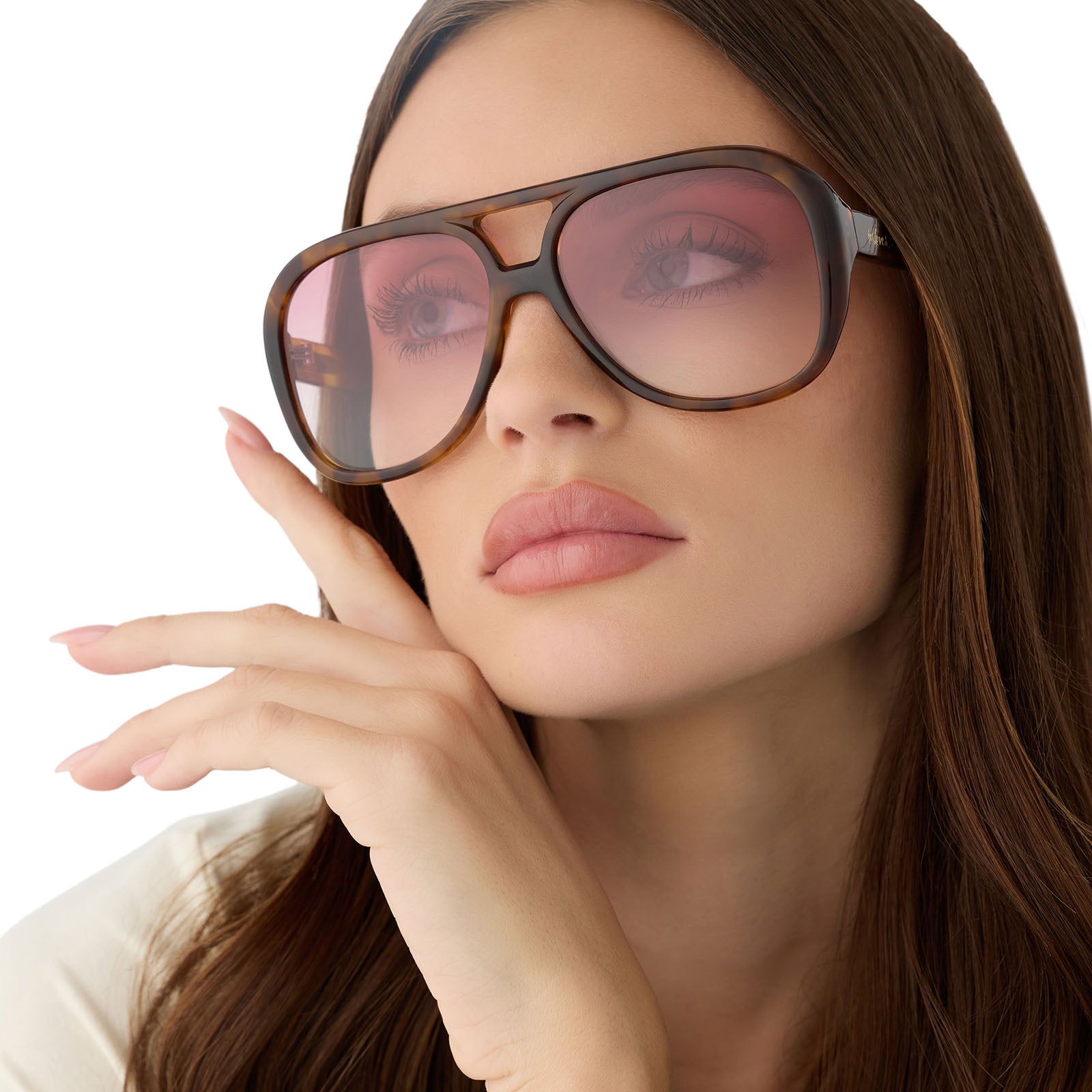 PAULINE - HONEY TORTOISE + ROSE GRADIENT SUNGLASSES - Image 8