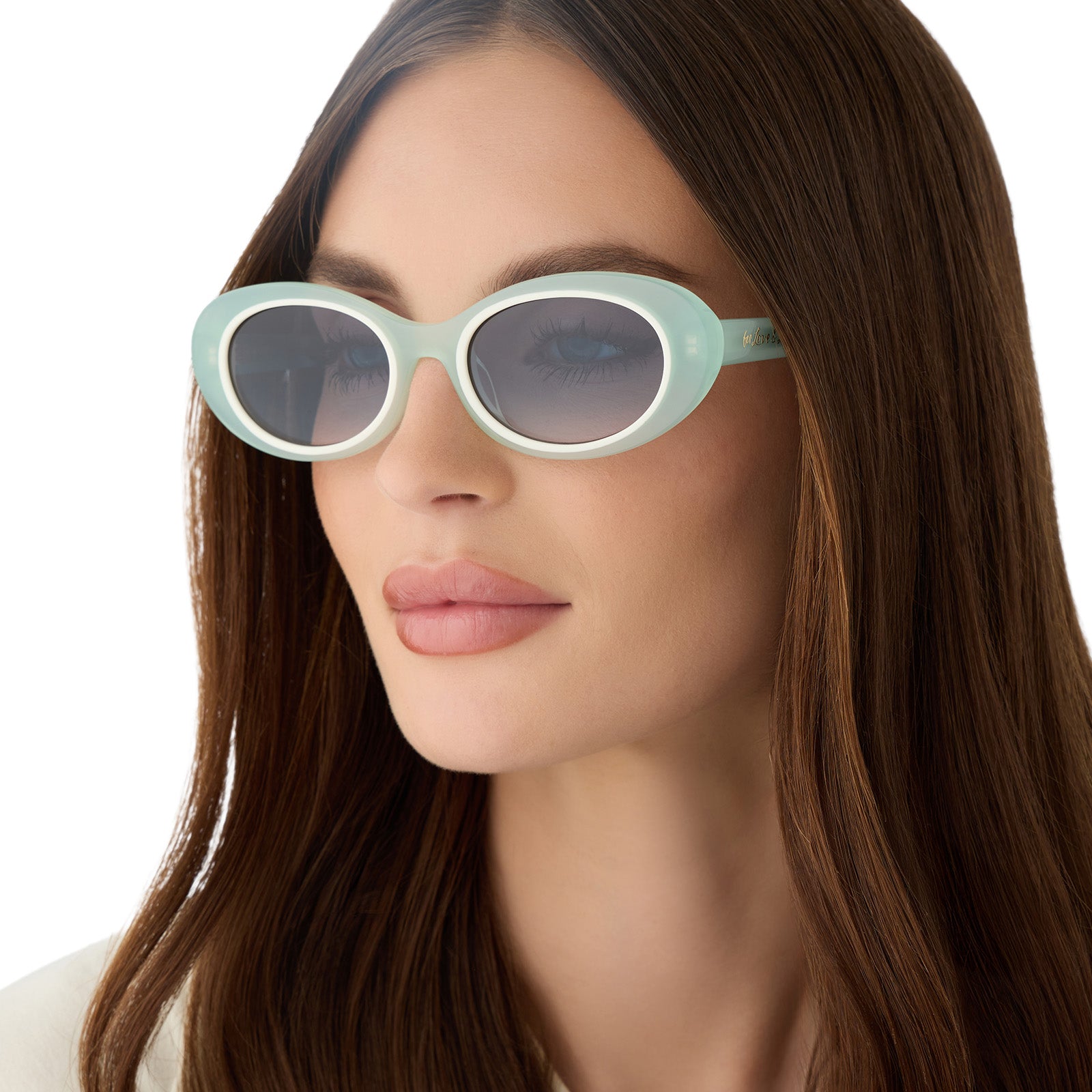 SABRINA - PASTEL SAGE + BLUE GRADIENT SUNGLASSES - Image 6