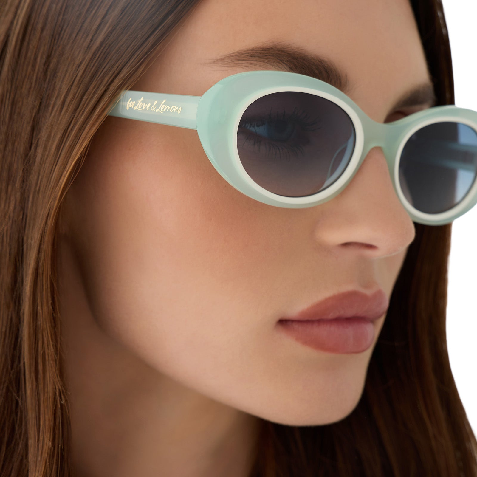 SABRINA - PASTEL SAGE + BLUE GRADIENT SUNGLASSES - Image 7
