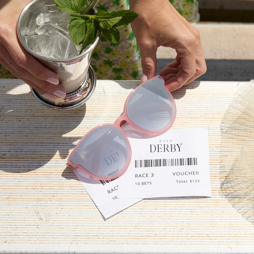GEMMA - PEACH + COOL MATCHA GRADIENT MIRROR SUNGLASSES - Image 4