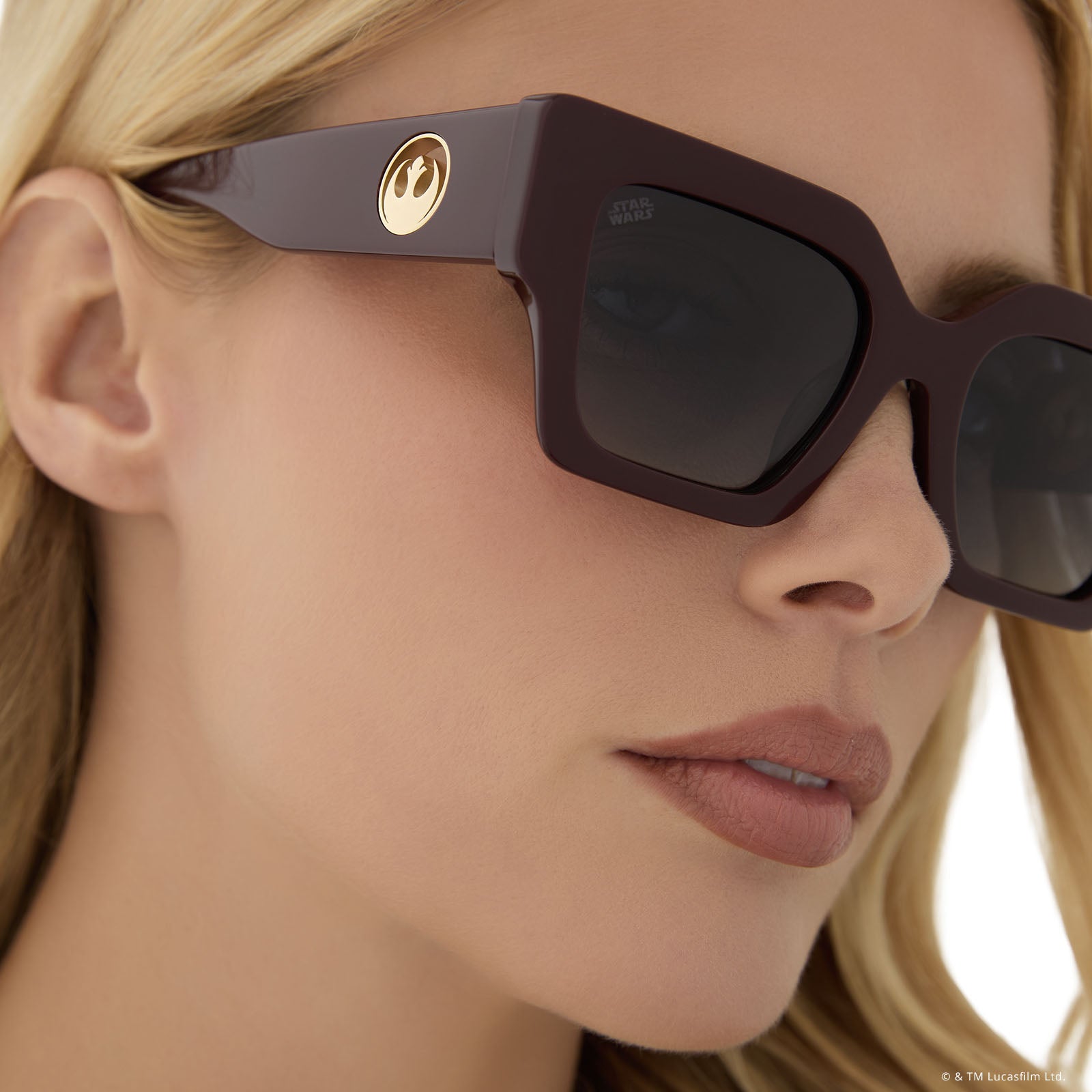 GENERAL LEIA™ - REGAL AUBERGINE CRYSTAL + SPACE GREY GRADIENT + POLARIZED SUNGLASSES - Image 8