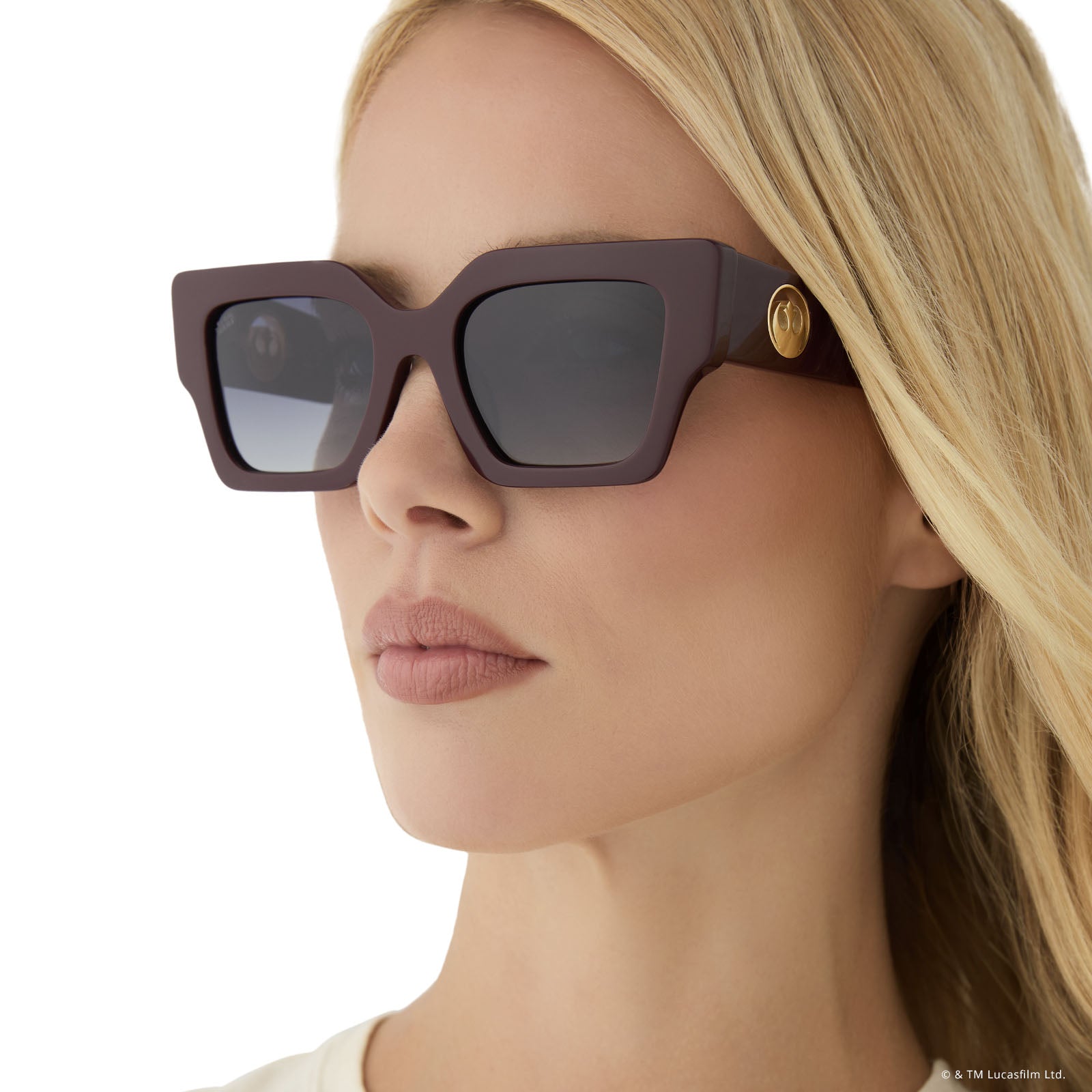 GENERAL LEIA™ - REGAL AUBERGINE CRYSTAL + SPACE GREY GRADIENT + POLARIZED SUNGLASSES - Image 9