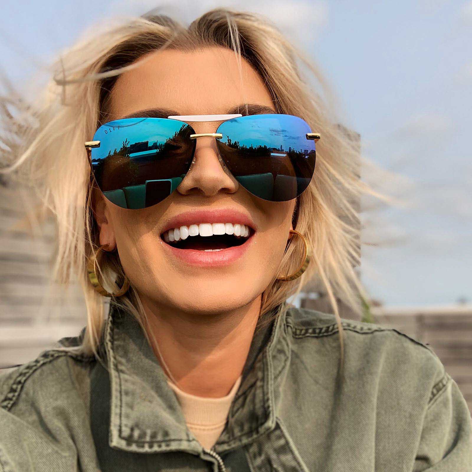 TAHOE - GOLD + PURPLE MIRROR SUNGLASSES - Image 6