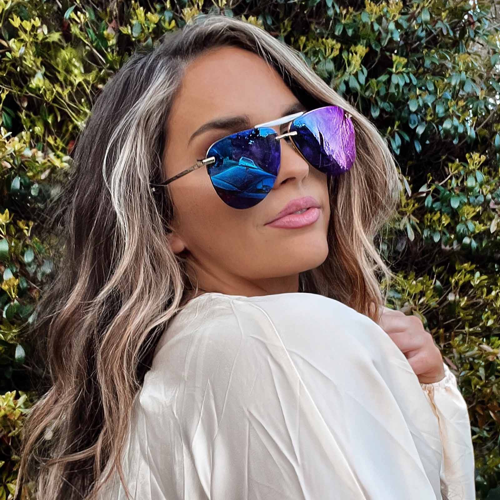 TAHOE - GOLD + PURPLE MIRROR SUNGLASSES - Image 8
