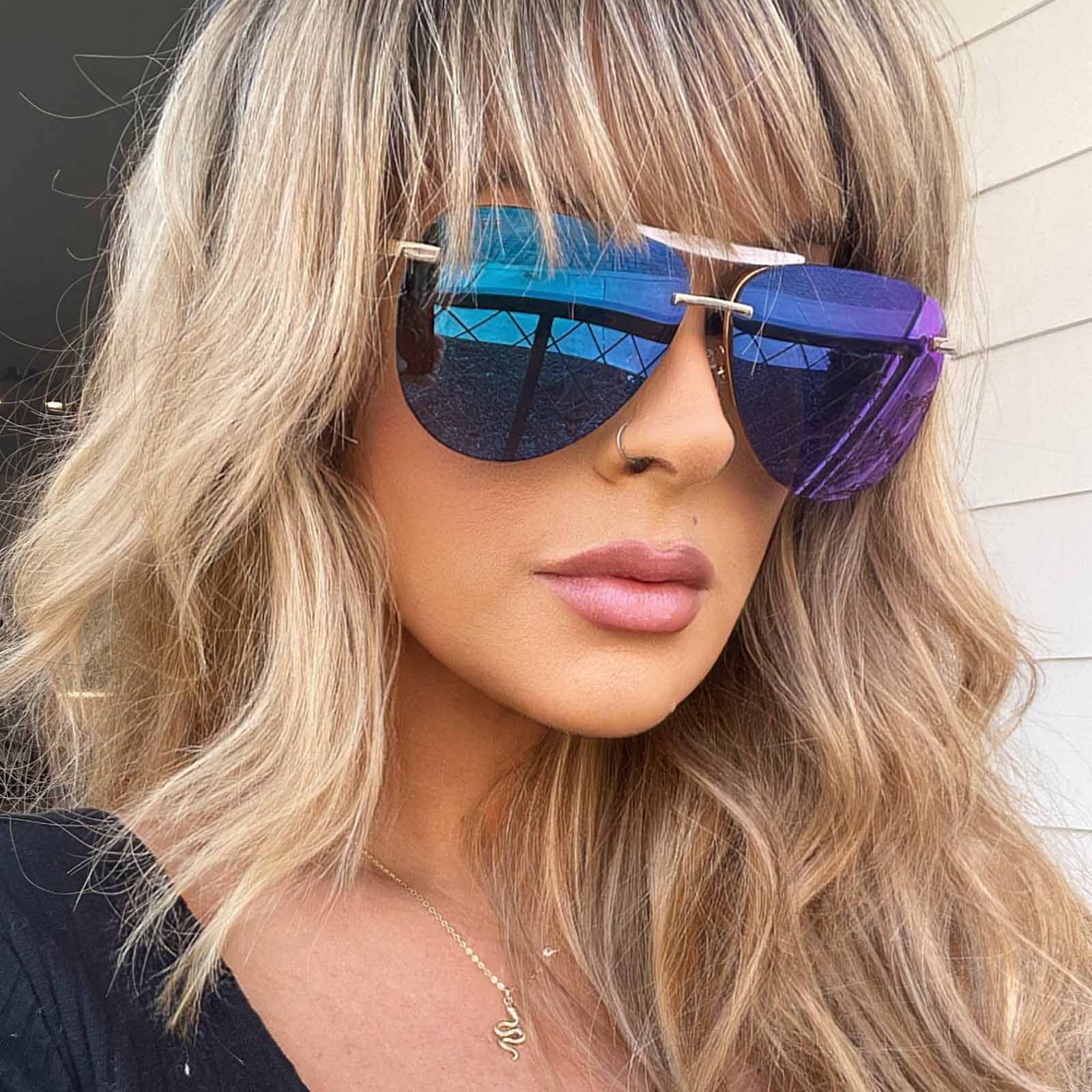TAHOE - GOLD + PURPLE MIRROR SUNGLASSES - Image 10