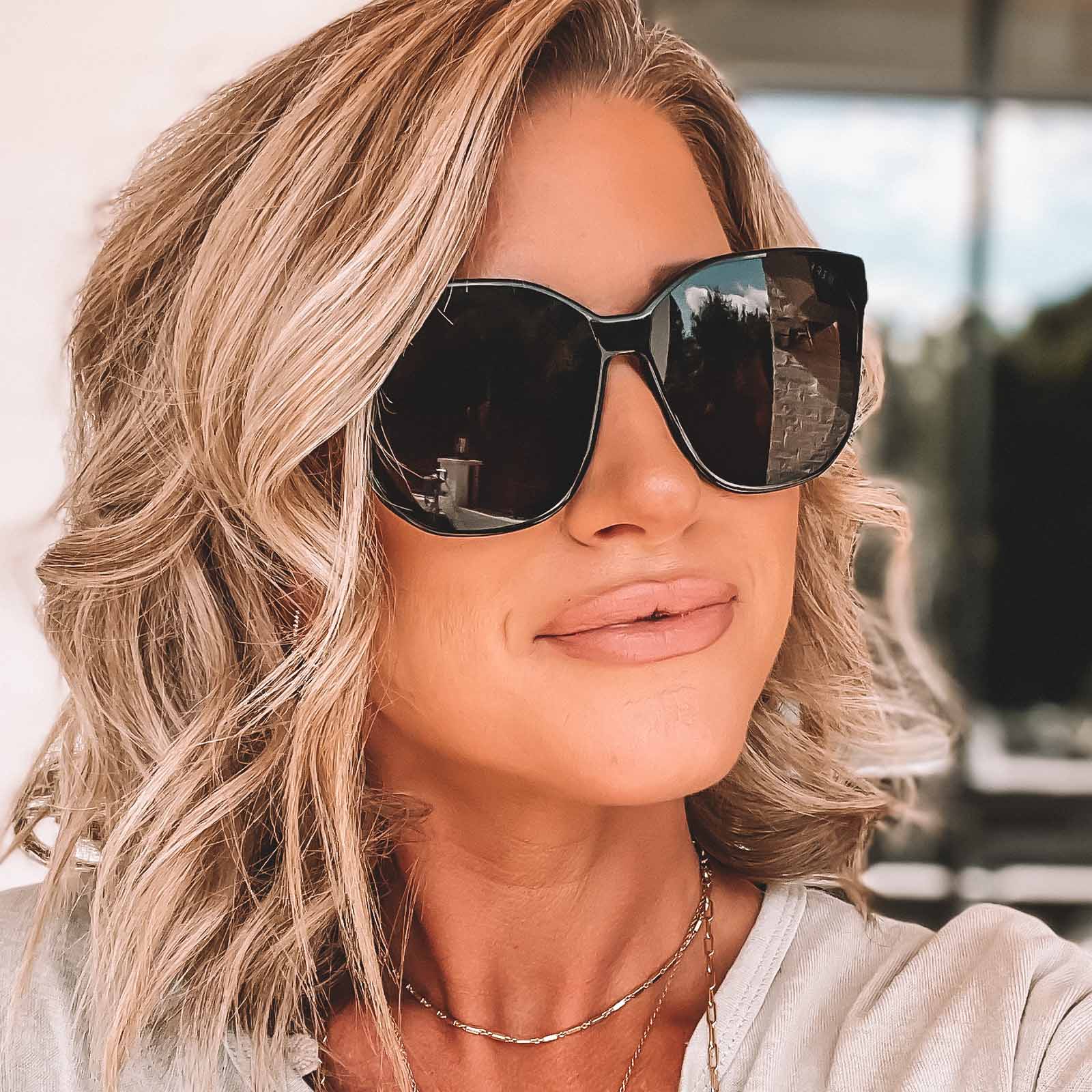 GIA - BLACK + GREY SUNGLASSES - Image 11