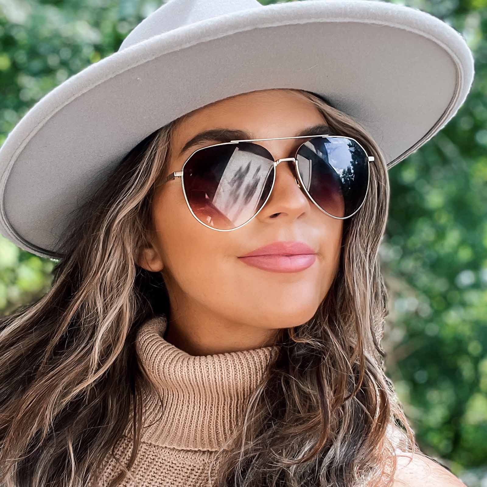 DASH - BRUSHED GOLD + COFFEE GRADIENT SUNGLASSES - Image 11