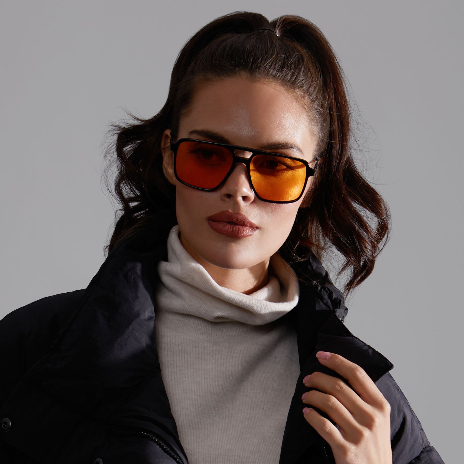 FENNEC SHANDâ„¢ - BLACK + ORANGE SUNGLASSES - Image 7