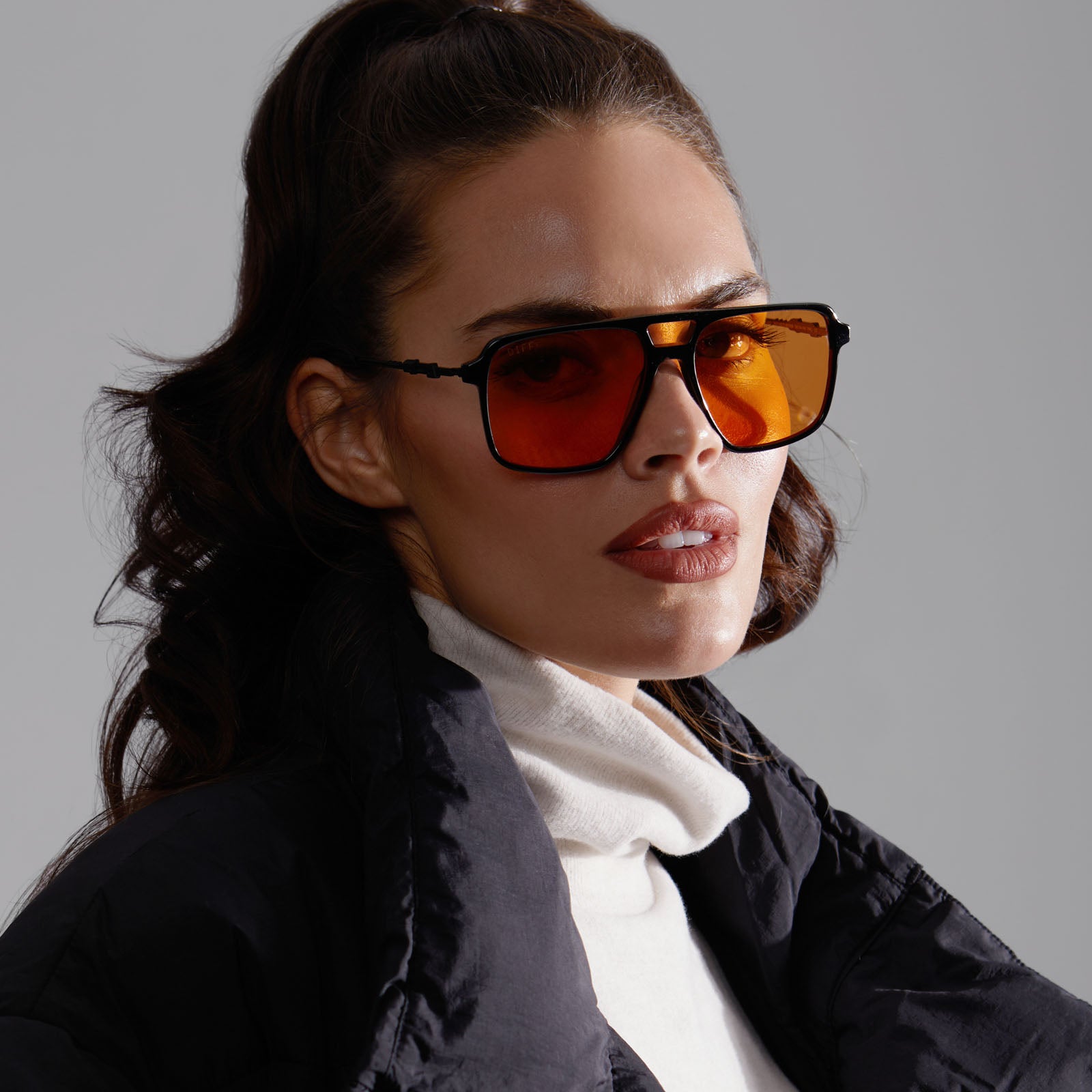 FENNEC SHANDâ„¢ - BLACK + ORANGE SUNGLASSES - Image 10
