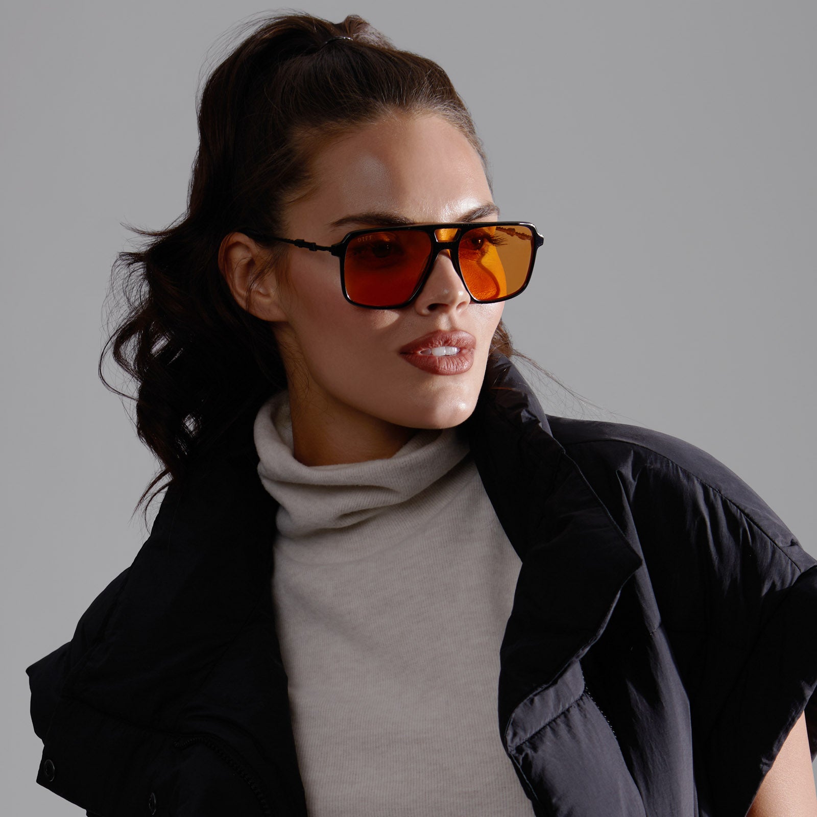 FENNEC SHANDâ„¢ - BLACK + ORANGE SUNGLASSES - Image 16