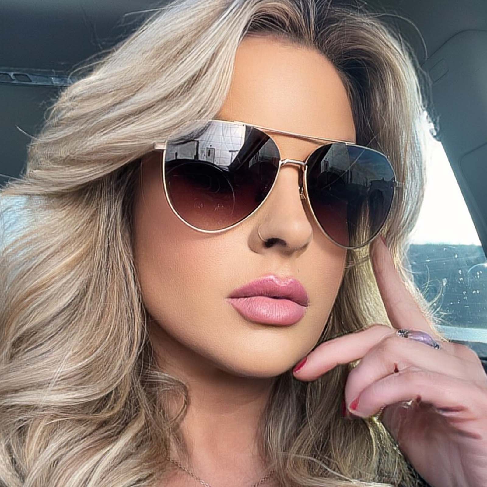 DASH - BRUSHED GOLD + COFFEE GRADIENT SUNGLASSES - Image 12