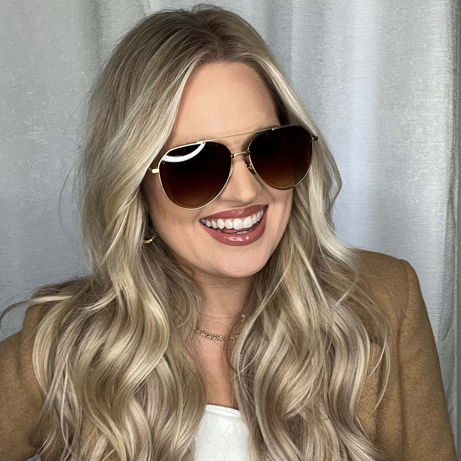 DASH - BRUSHED GOLD + COFFEE GRADIENT SUNGLASSES - Image 8