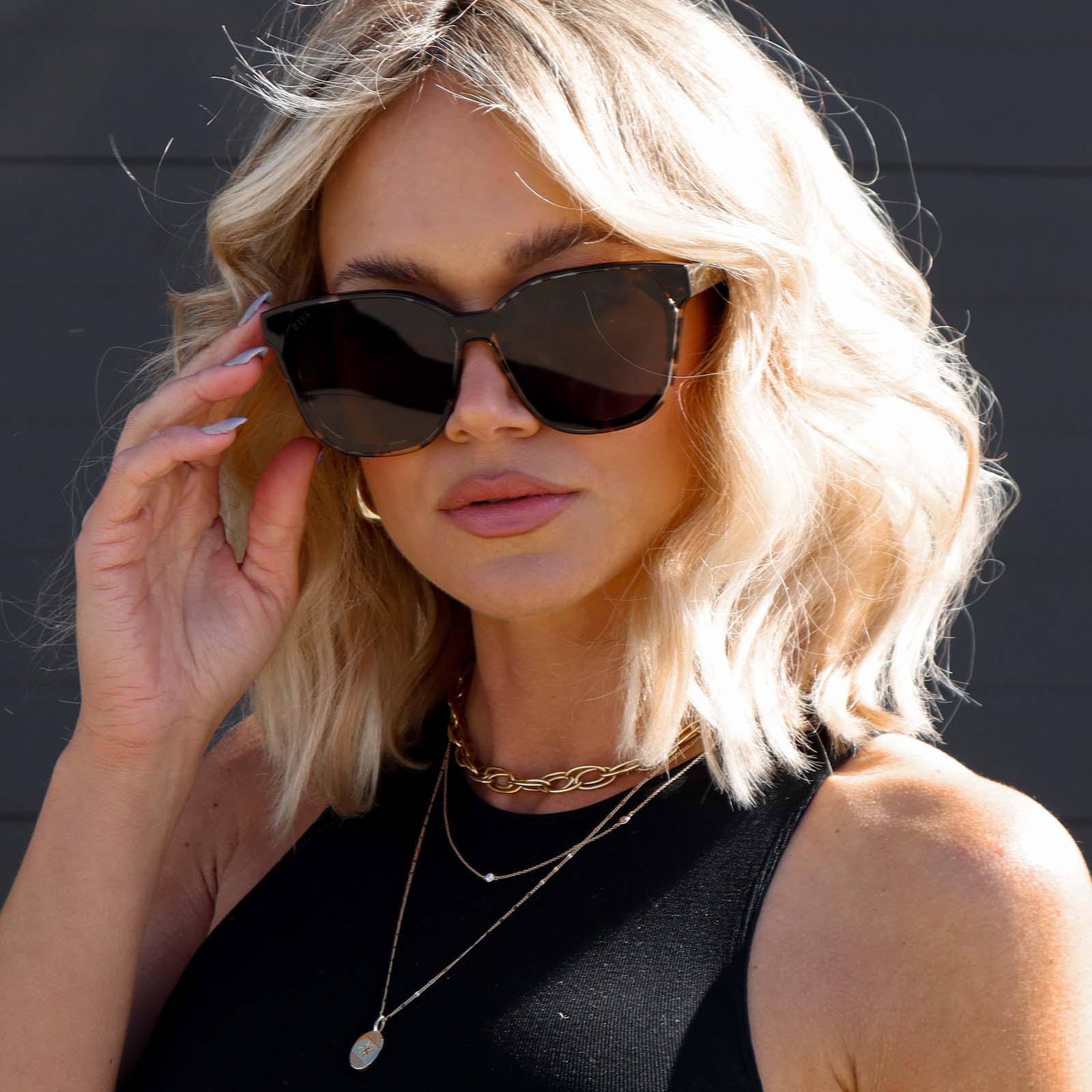GIA - ESPRESSO TORTOISE + GREY SUNGLASSES - Image 9