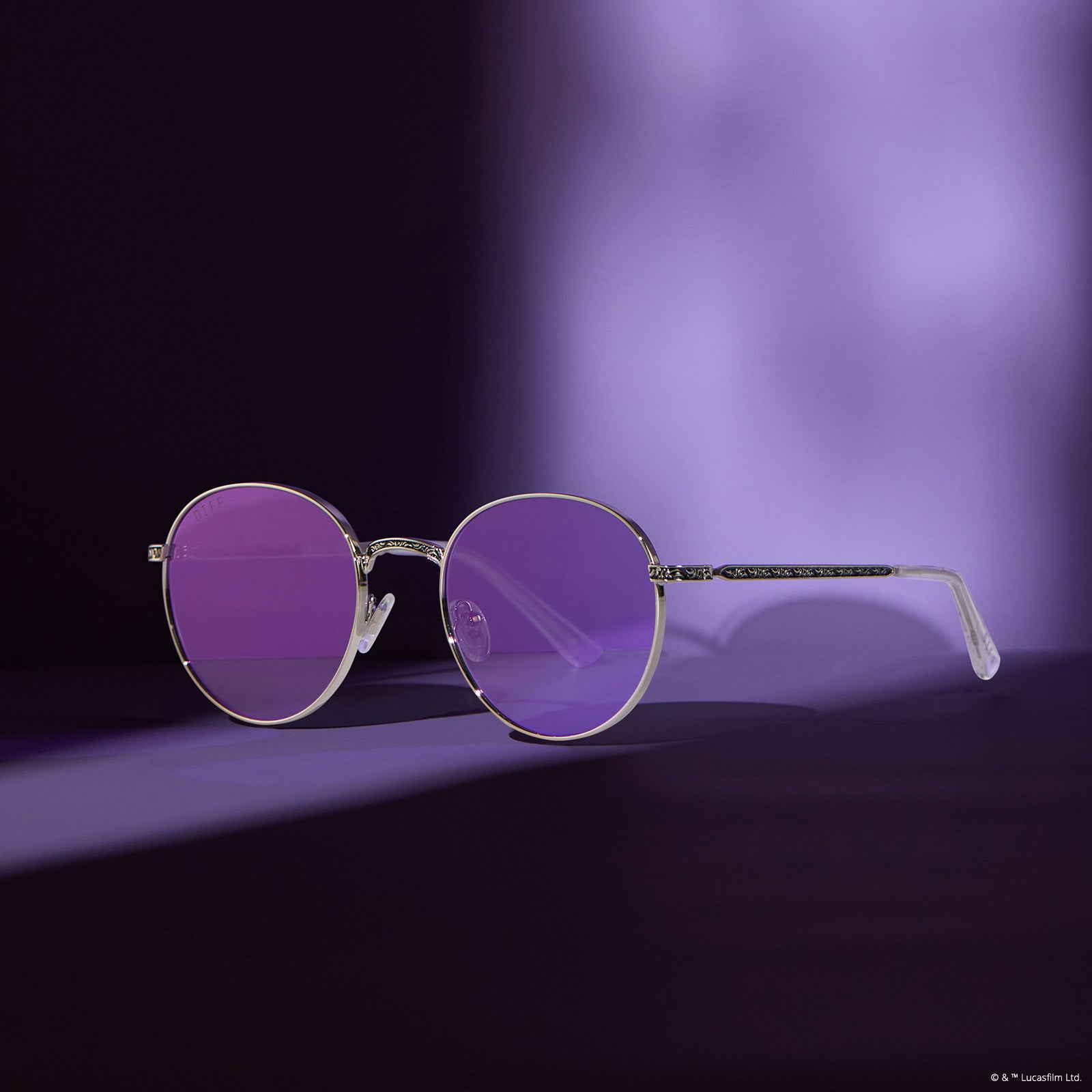 MACE WINDU™ - SPACE OXIDIZED STEEL + LIGHTSABER™️ PURPLE SUNGLASSES - Image 5