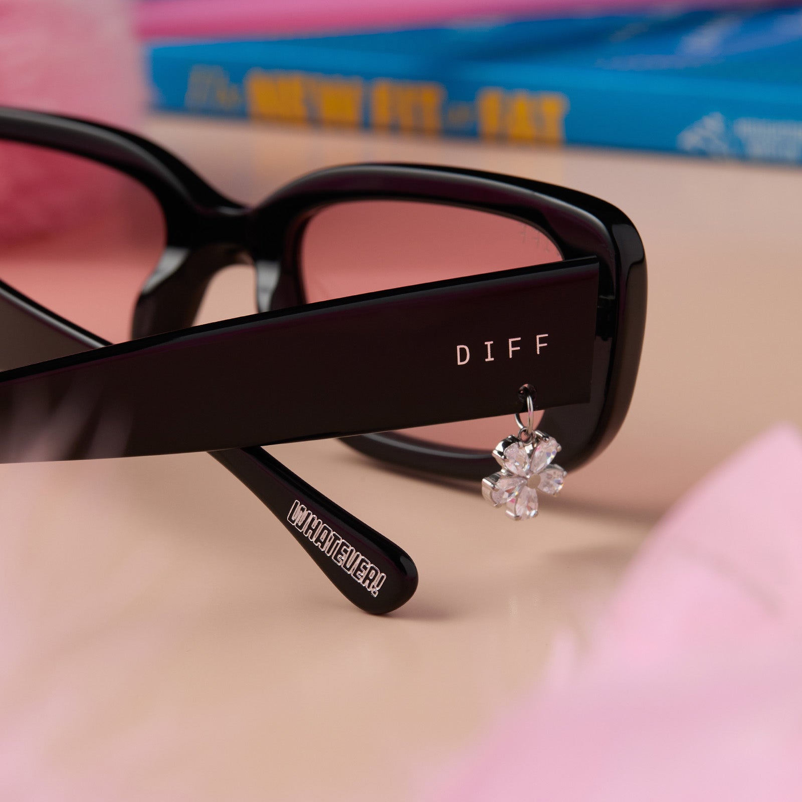 CHER - BLACK + PINK GRADIENT SUNGLASSES - Image 6