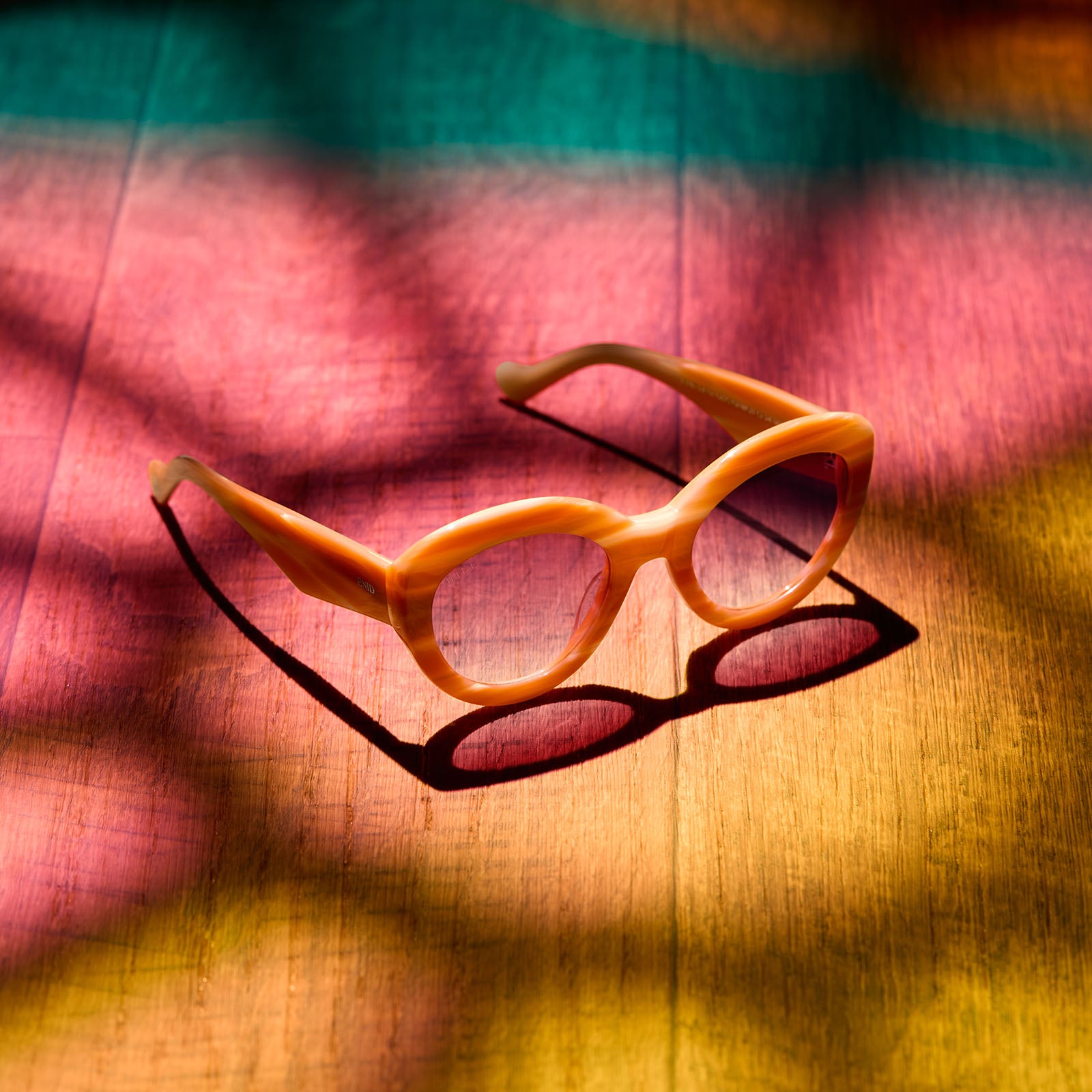 ENID SINCLAIR - ENIDS PINK + ORANGE STRIPE SWEATER + ROSY HIGHLIGHT SUNGLASSES - Image 5