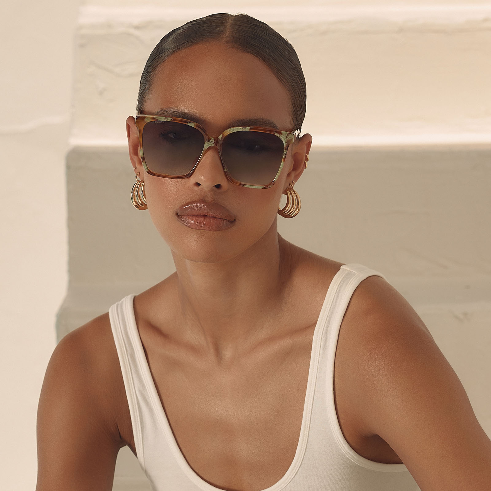 NAOMI - IONIAN TORTOISE + GREY GRADIENT + POLARIZED SUNGLASSES - Image 7