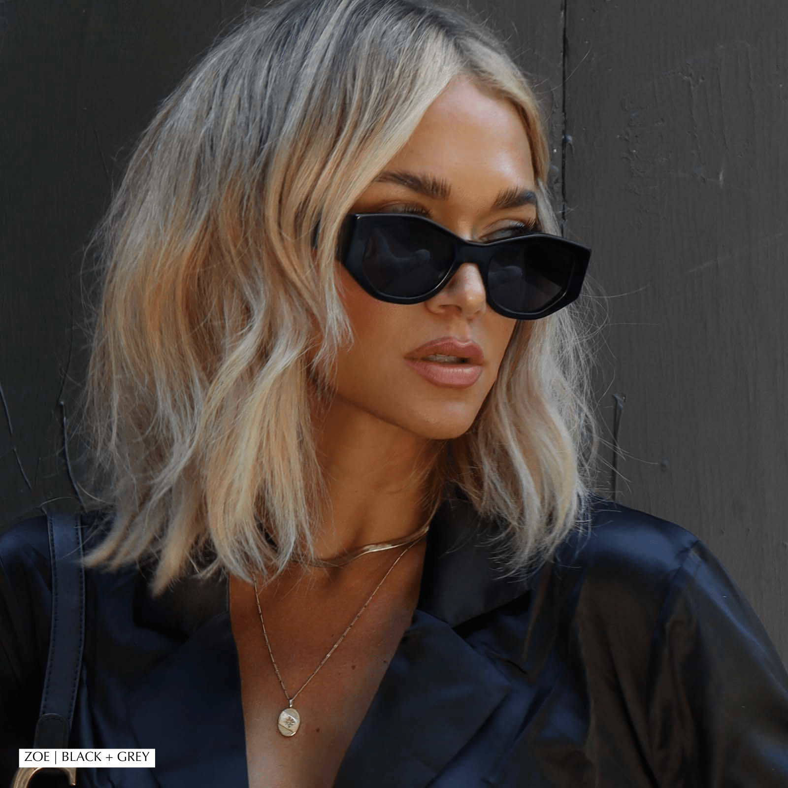 ZOE - ESPRESSO TORTOISE + GREY SUNGLASSES - Image 8