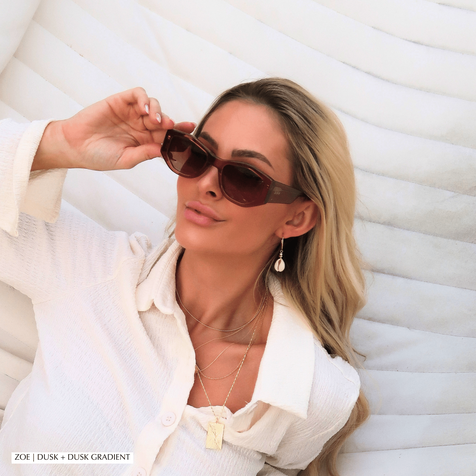 ZOE - ESPRESSO TORTOISE + GREY SUNGLASSES - Image 9