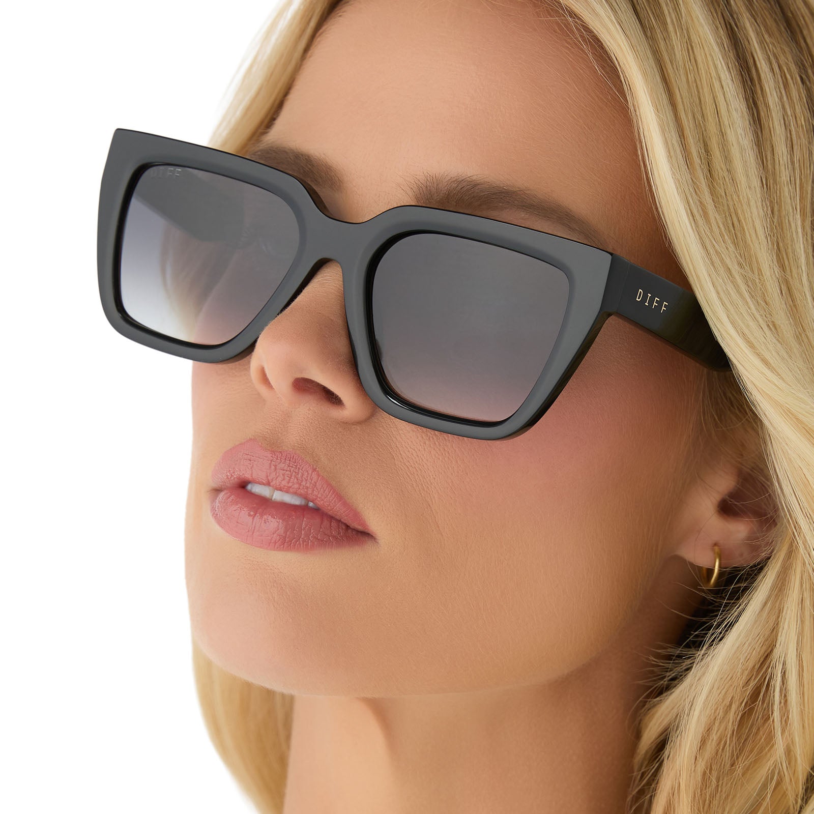 AMARA - BLACK + GREY GRADIENT SUNGLASSES - Image 8