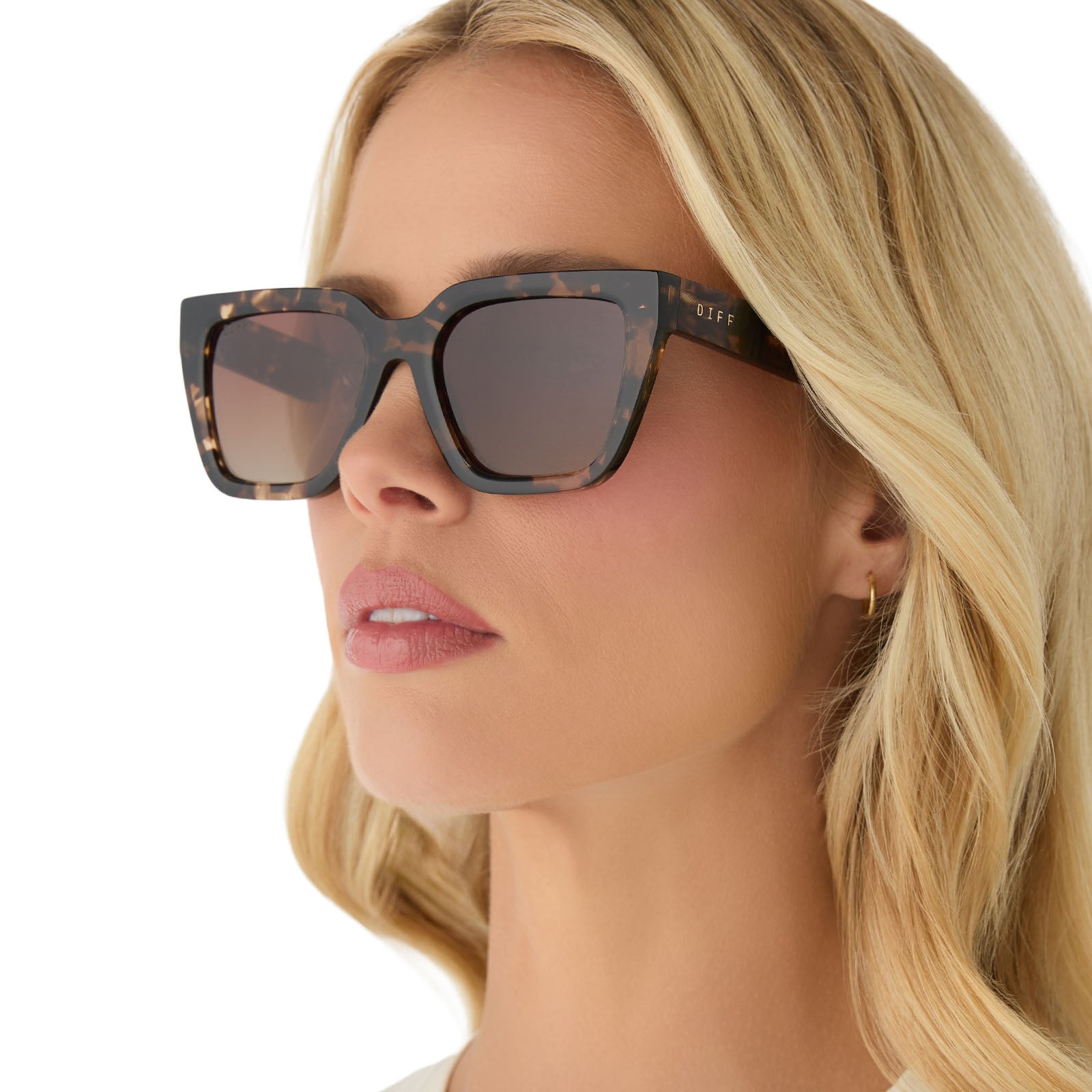 AMARA - DARK CHERRY LACQUER + GREY GRADIENT SUNGLASSES - Image 6