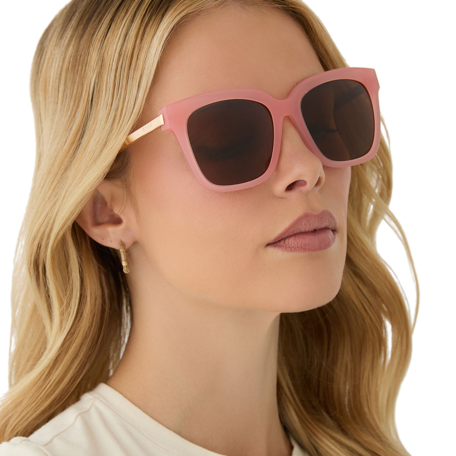 BELLA - PEACH + BROWN + POLARIZED SUNGLASSES - Image 6