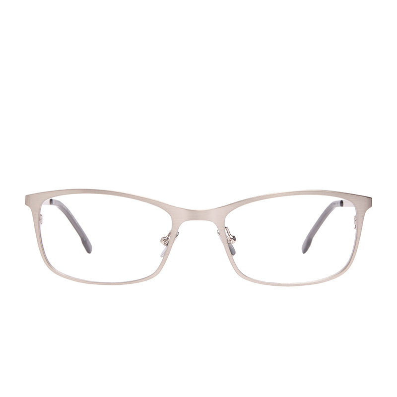 BERNIE - BRUSHED SILVER + GLASSES
