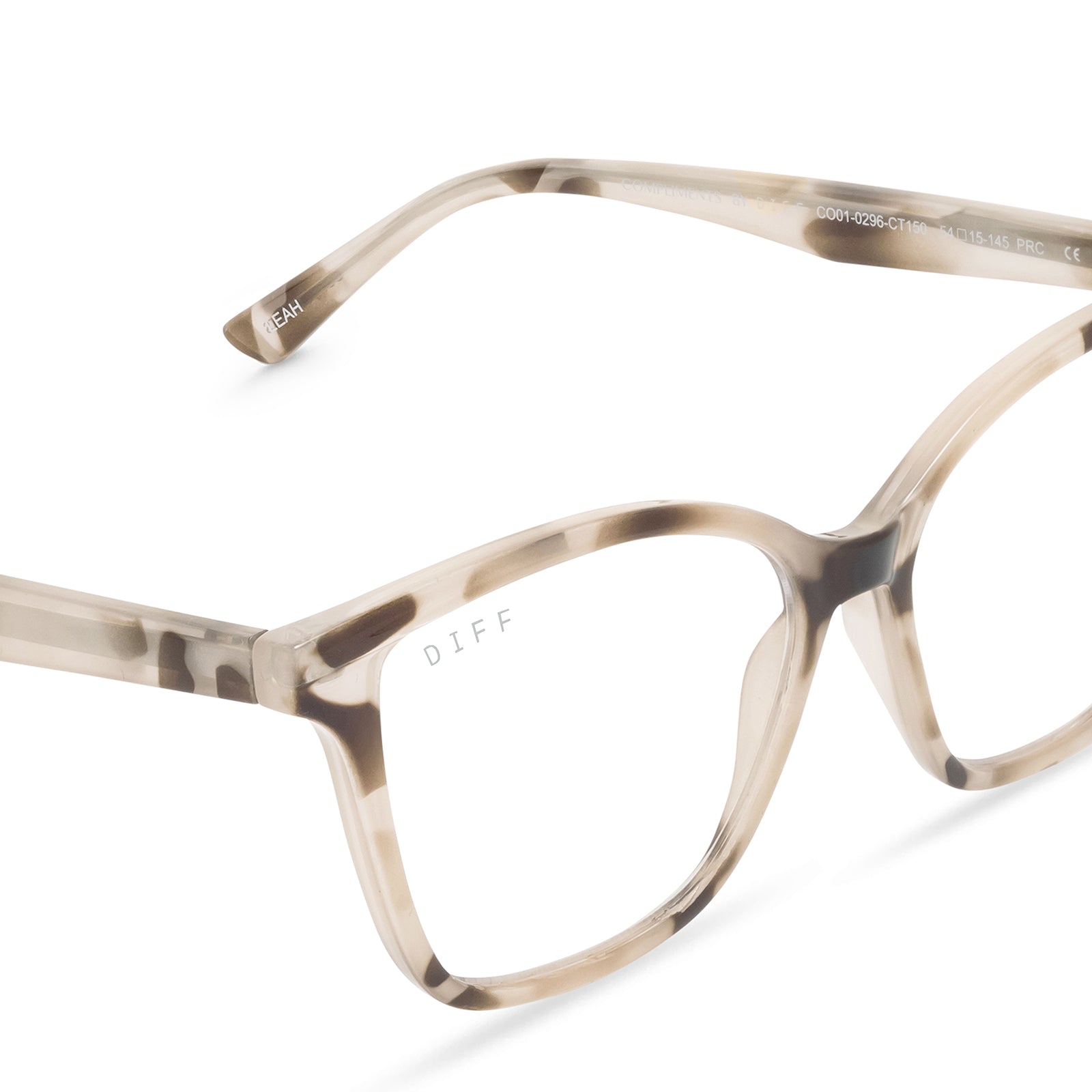 LEAH - CREAM TORTOISE + BLUE LIGHT READERS - Image 3
