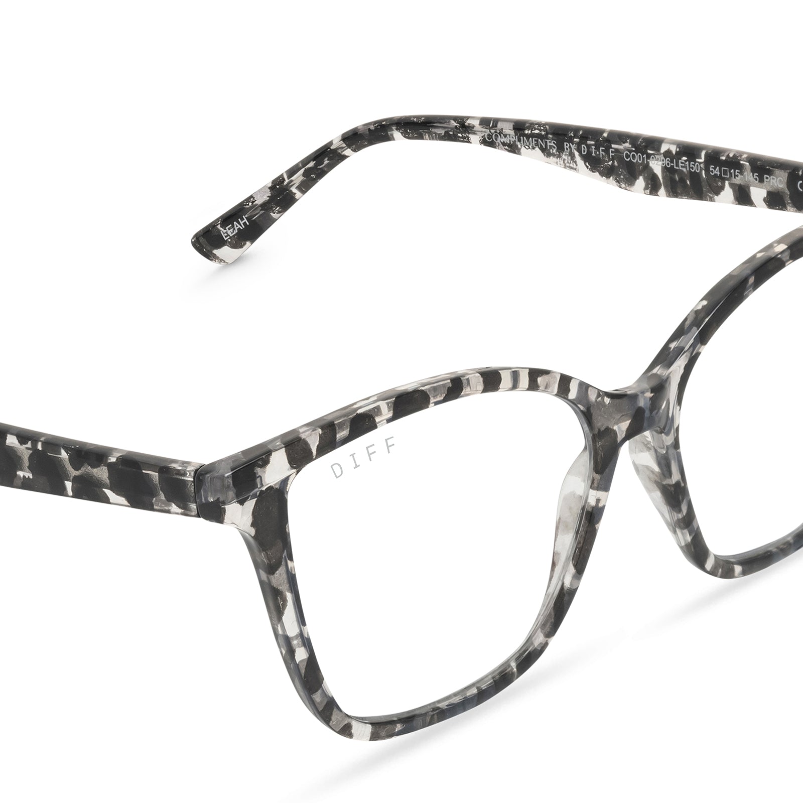 LEAH - CLEAR LEOPARD + BLUE LIGHT READERS - Image 2