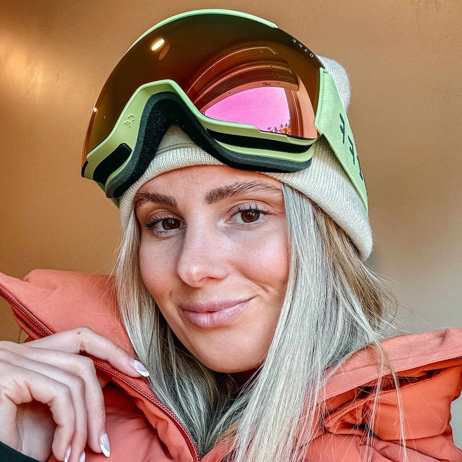 SNOW GOGGLES - ALPINE + LIME GREEN + HOT PINK MIRROR + POLARIZED GOGGLES & FREE GLACIER GREY LENS - Image 16