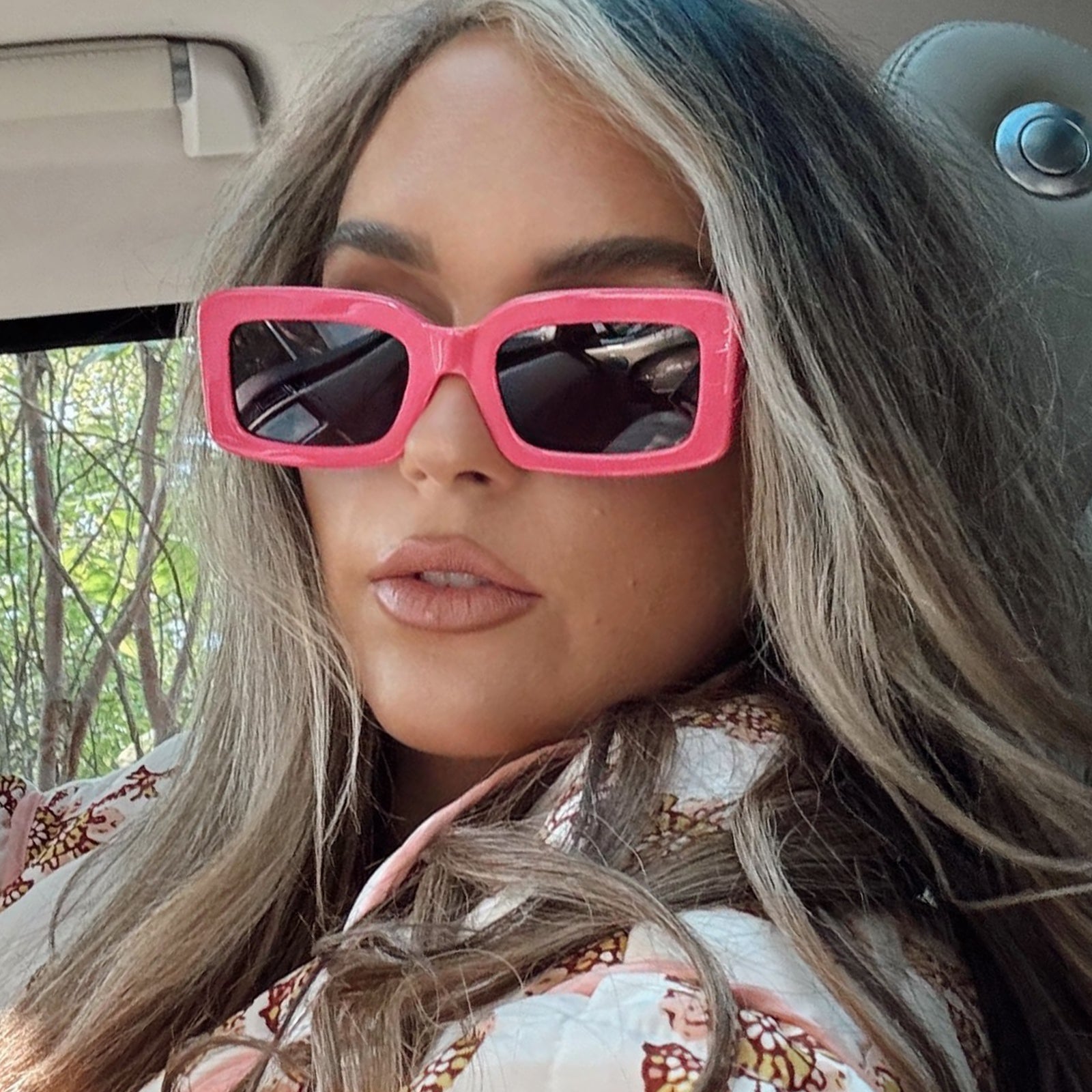INDY - BRIGHT PINK + GREY SUNGLASSES - Image 5