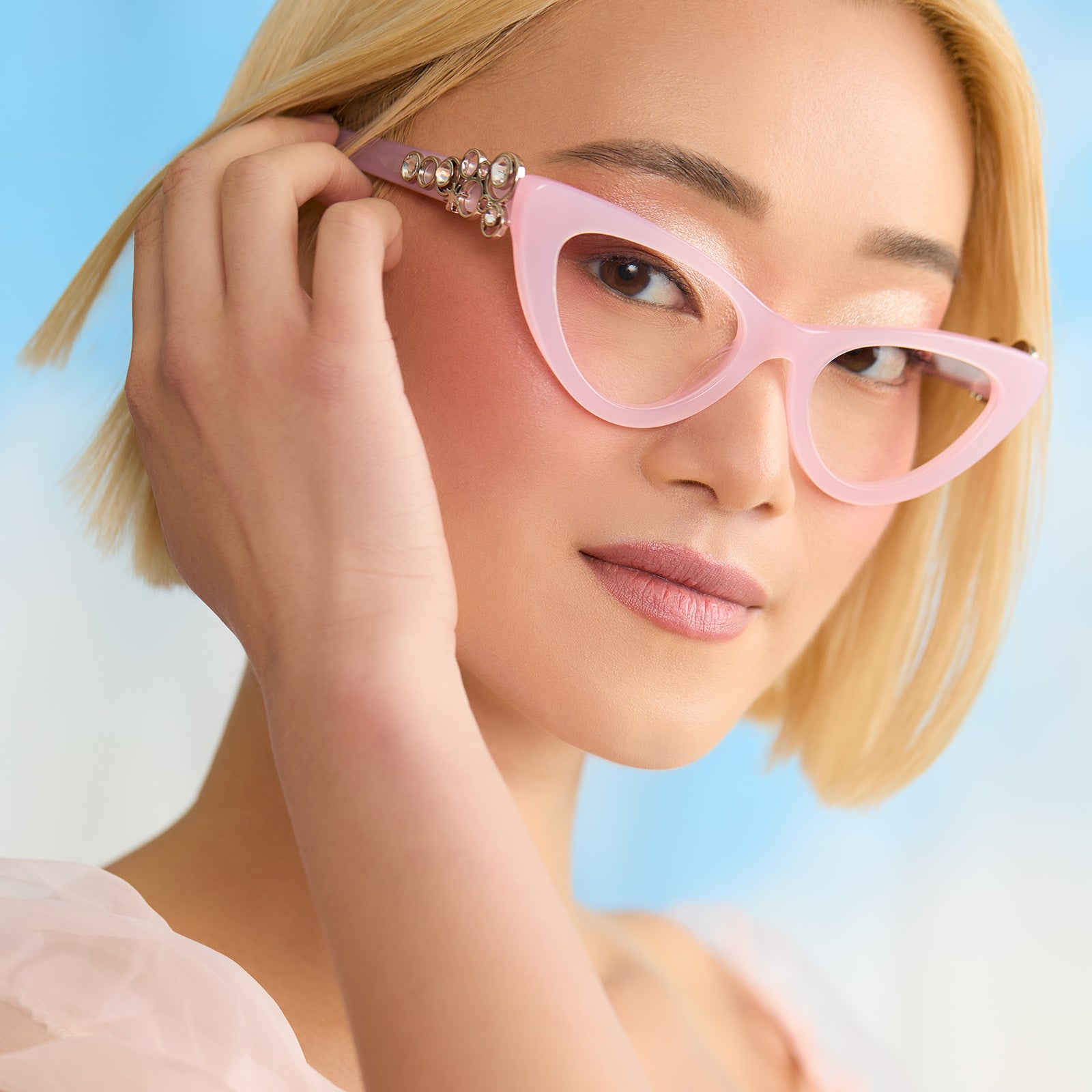 GLINDA UPLAND FOR GOOD - GLASSY PINK CRYSTAL + GLASSES - Image 12