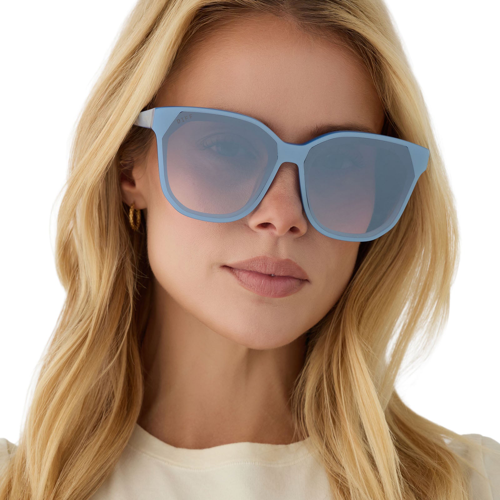 GIA - LIGHT BLUE + SLATE GRADIENT FLASH SUNGLASSES - Image 7