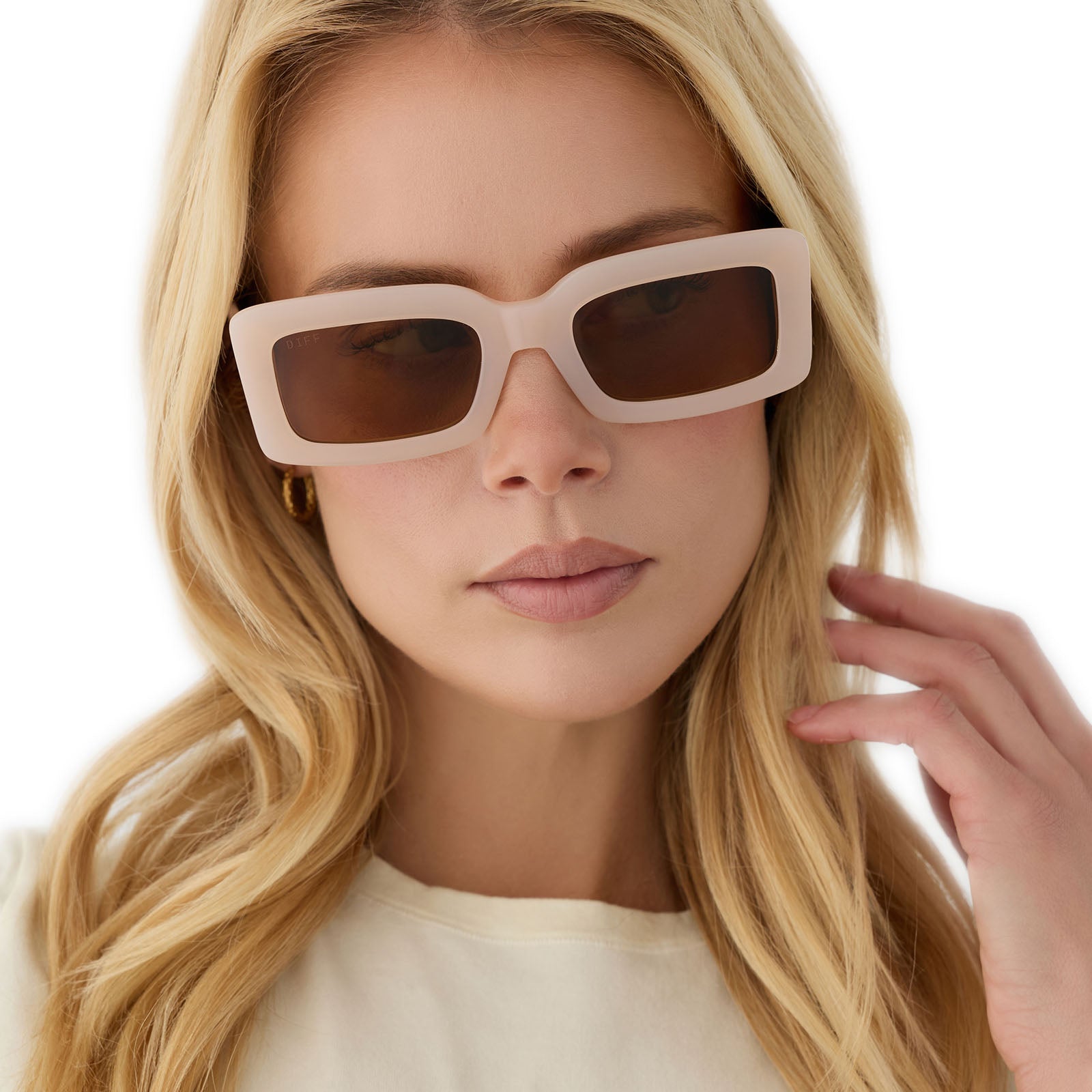 INDY - MILKY BLUSH + BROWN + POLARIZED SUNGLASSES - Image 5