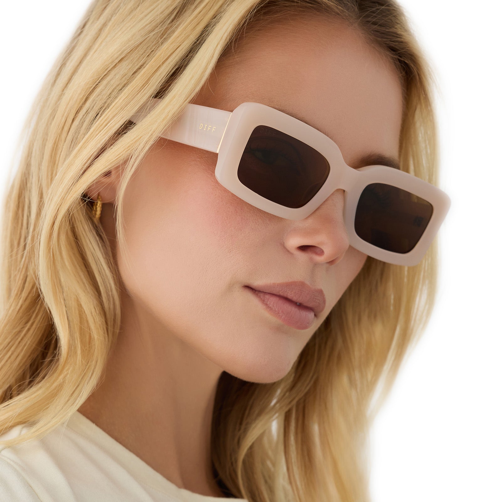 INDY - MILKY BLUSH + BROWN + POLARIZED SUNGLASSES - Image 6