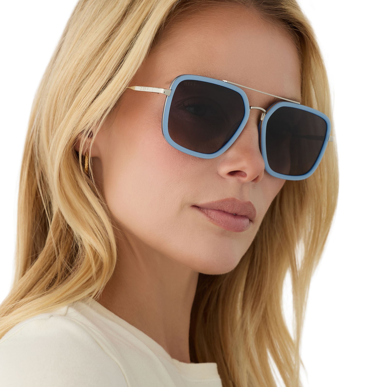 JORDAN - LIGHT BLUE + GREY GRADIENT + POLARIZED SUNGLASSES - Image 6