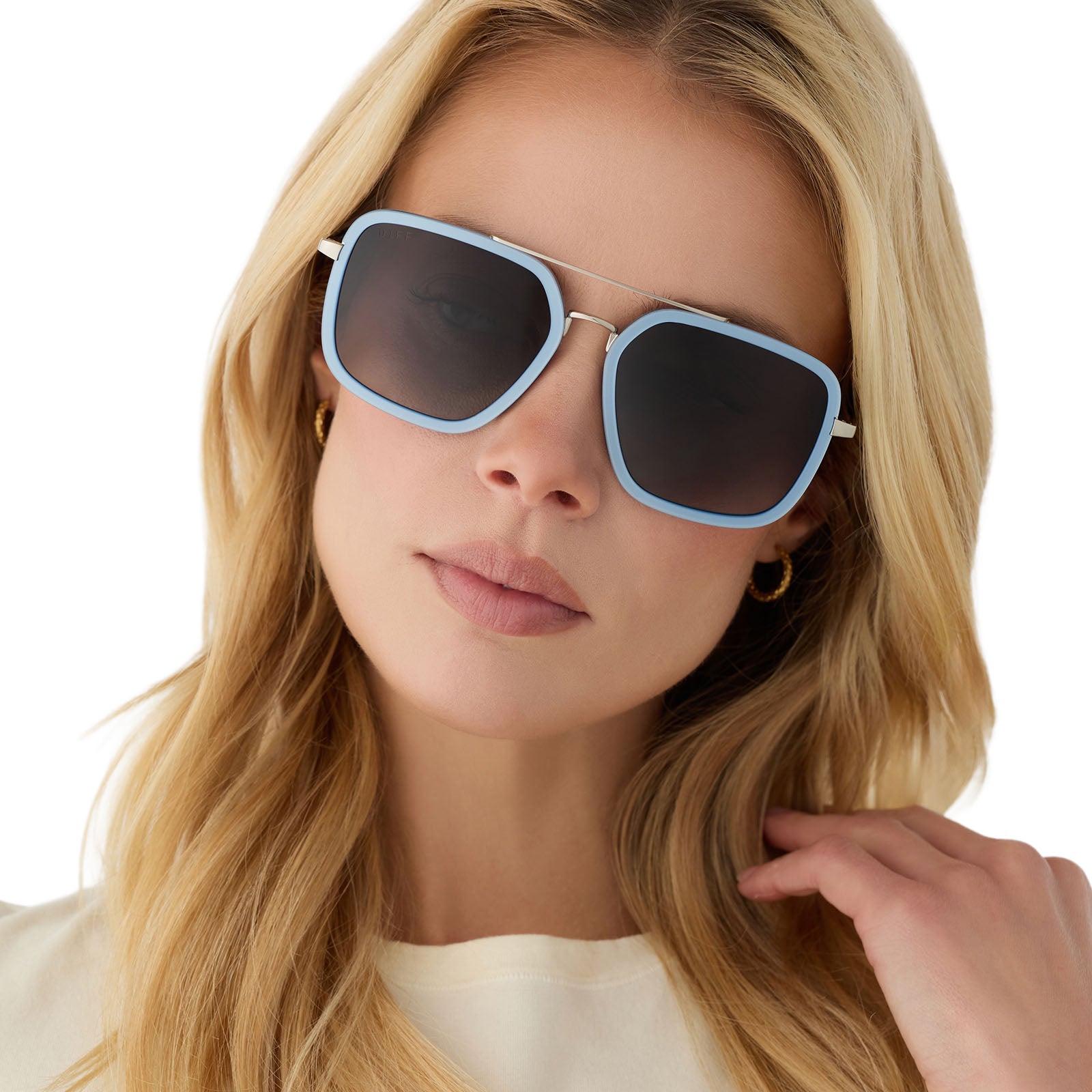 JORDAN - LIGHT BLUE + GREY GRADIENT + POLARIZED SUNGLASSES - Image 5