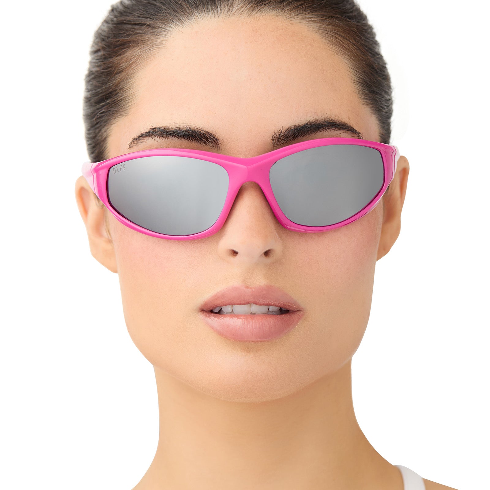 LIGHTNING - NEON PINK + SILVER MIRROR + POLARIZED SUNGLASSES - Image 8