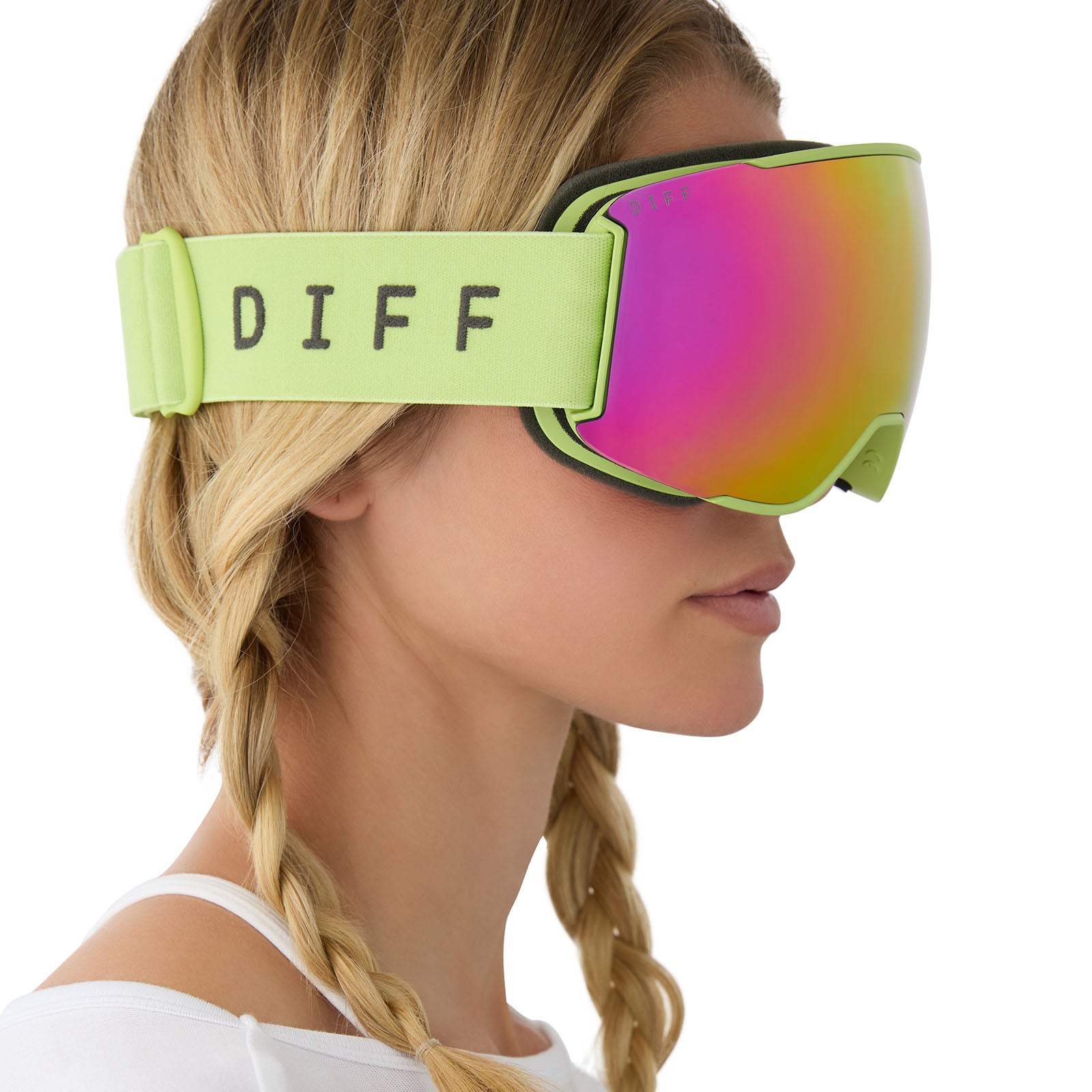SNOW GOGGLES - ALPINE + LIME GREEN + HOT PINK MIRROR + POLARIZED GOGGLES & FREE GLACIER GREY LENS - Image 11