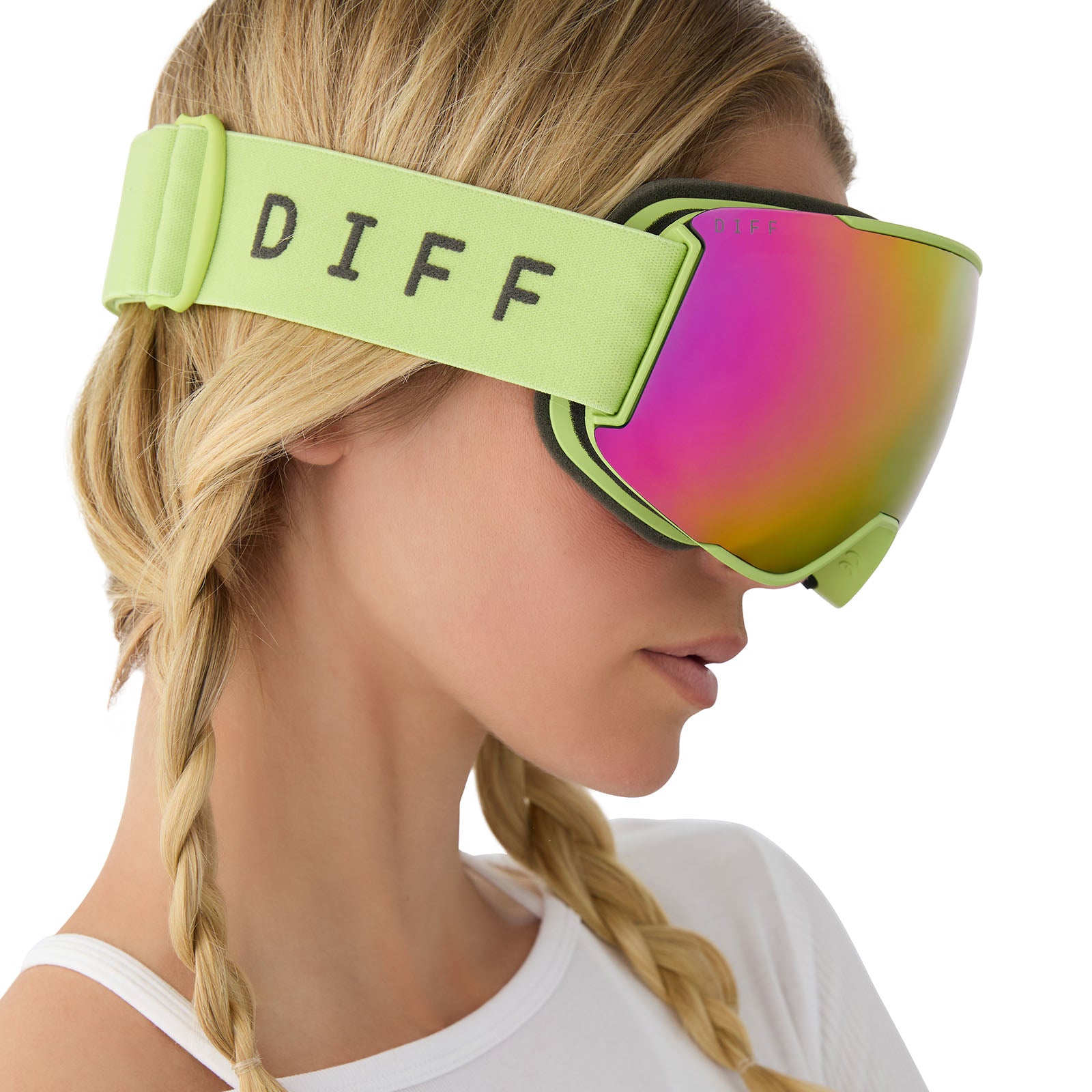 SNOW GOGGLES - ALPINE + LIME GREEN + HOT PINK MIRROR + POLARIZED GOGGLES & FREE GLACIER GREY LENS - Image 6