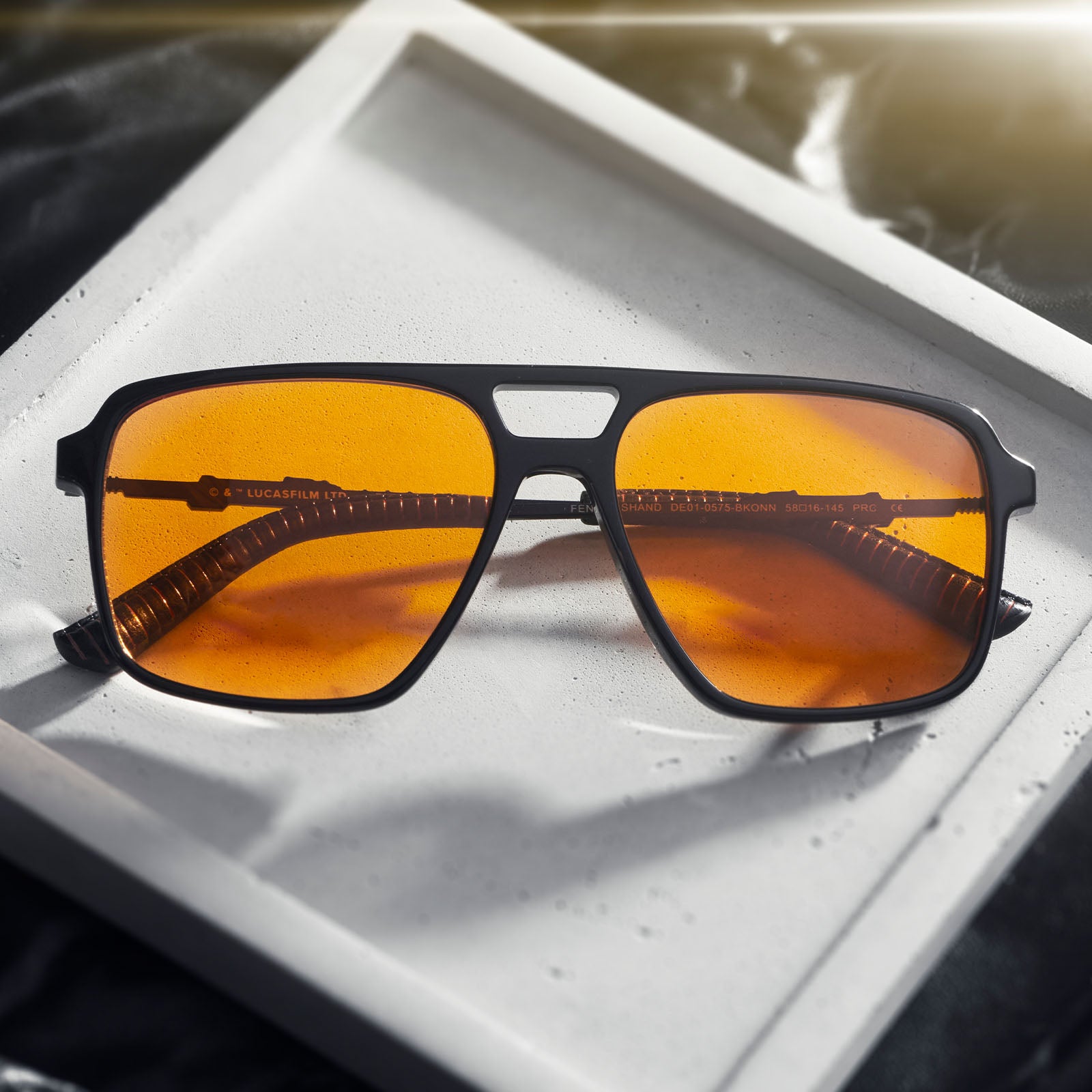 FENNEC SHANDâ„¢ - BLACK + ORANGE SUNGLASSES - Image 5