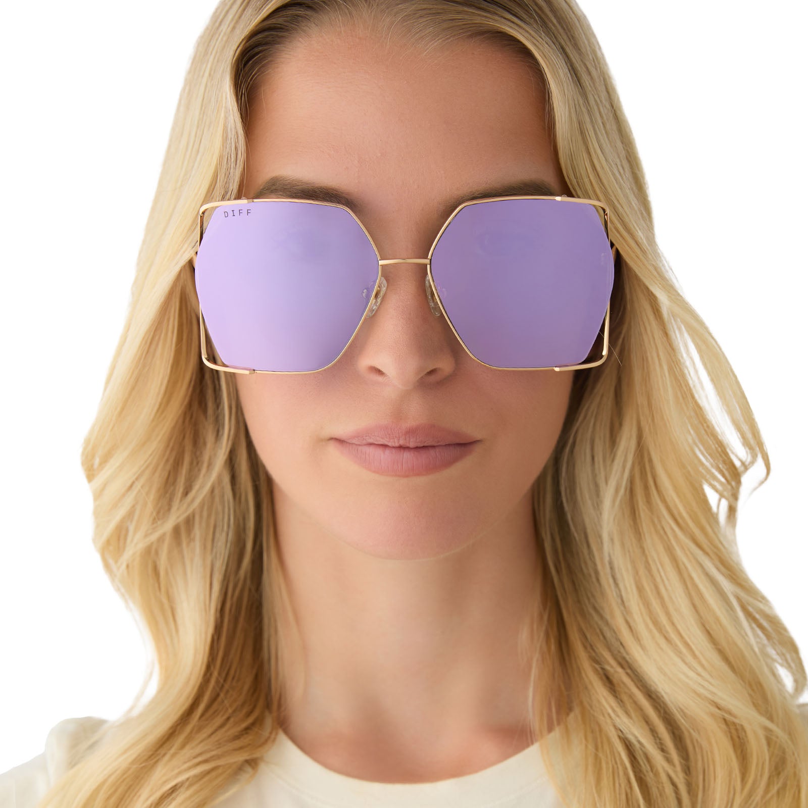 DONNA IV - GOLD + TAUPE MIRROR SUNGLASSES - Image 10