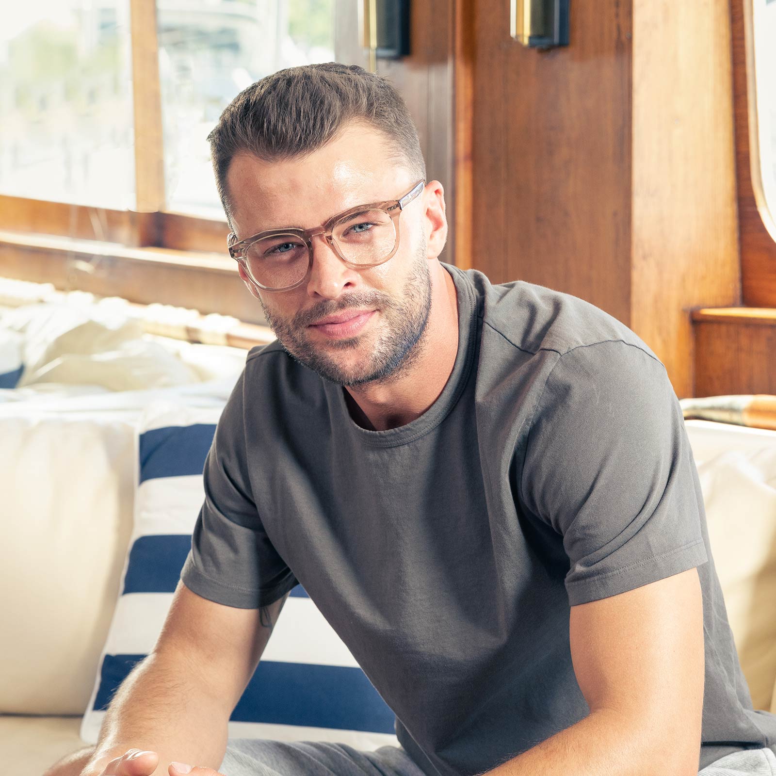WESTON - VINTAGE CRYSTAL + BLUE LIGHT TECHNOLOGY CLEAR GLASSES - Image 6