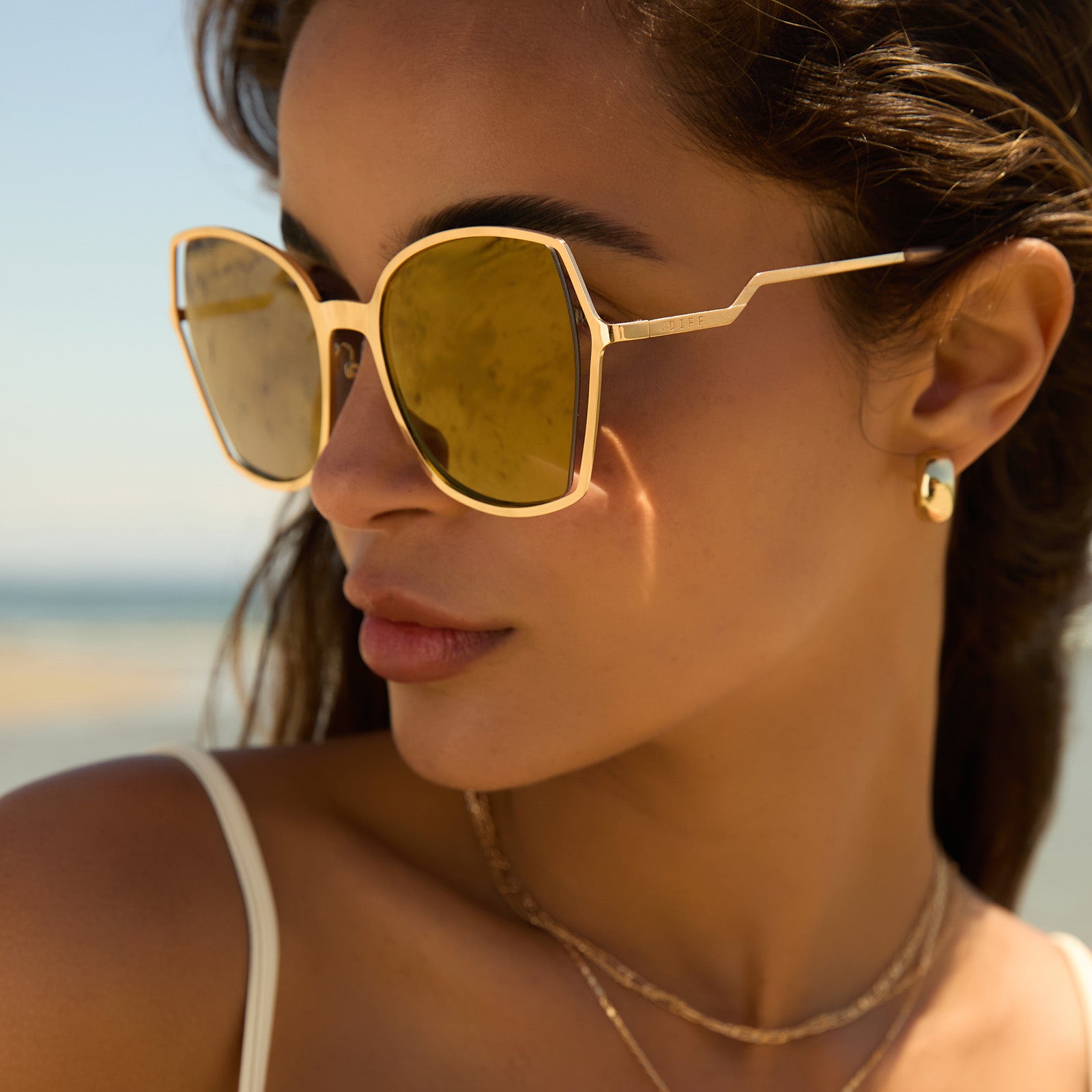 DONNA III - GOLD + GOLD MIRROR + POLARIZED SUNGLASSES - Image 5
